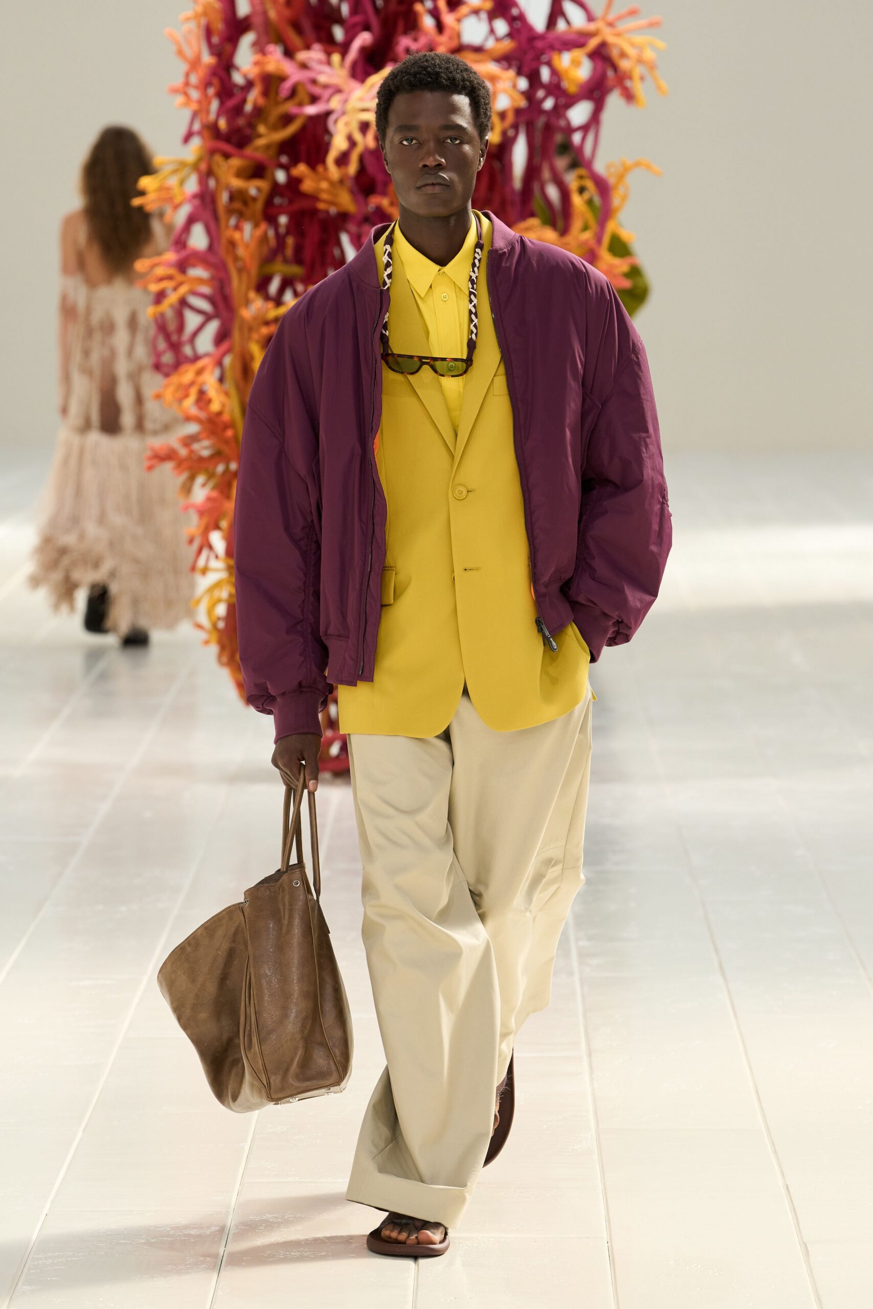 oversized purple bomber jacket