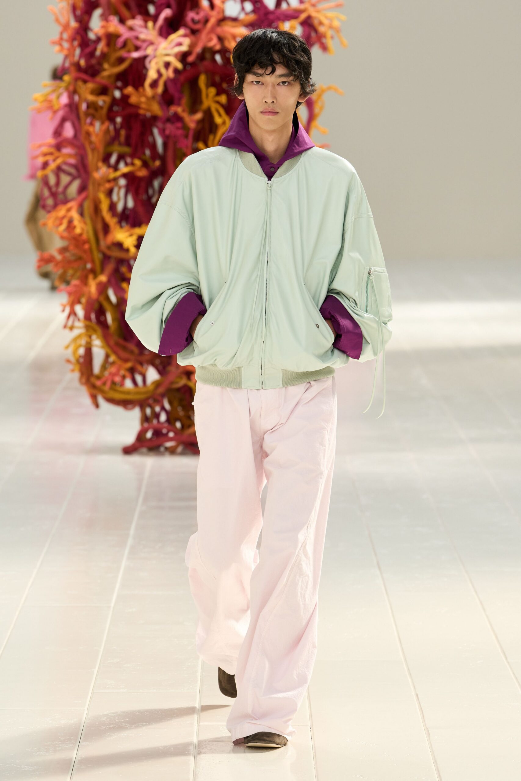 oversized mint bomber jacket