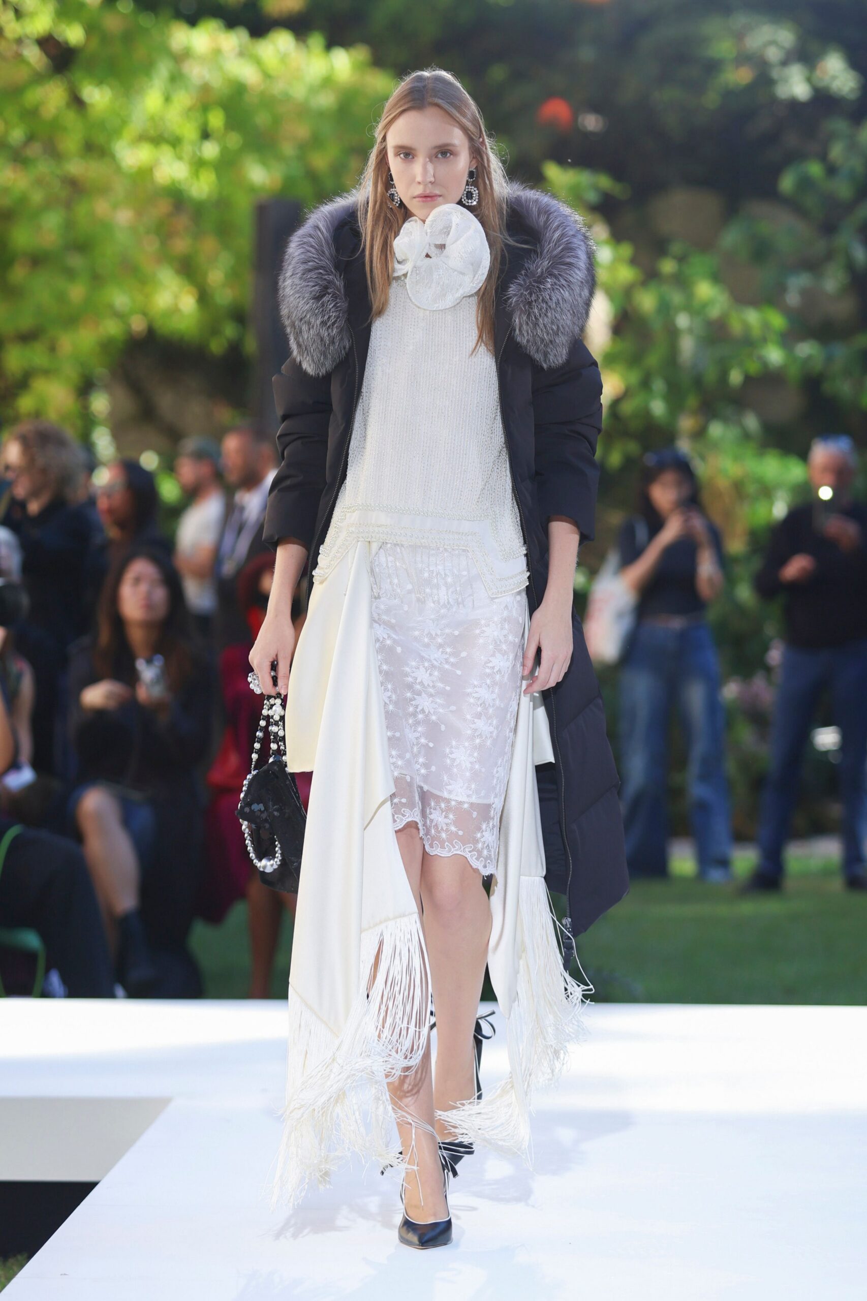 fur-trimmed puffer parka