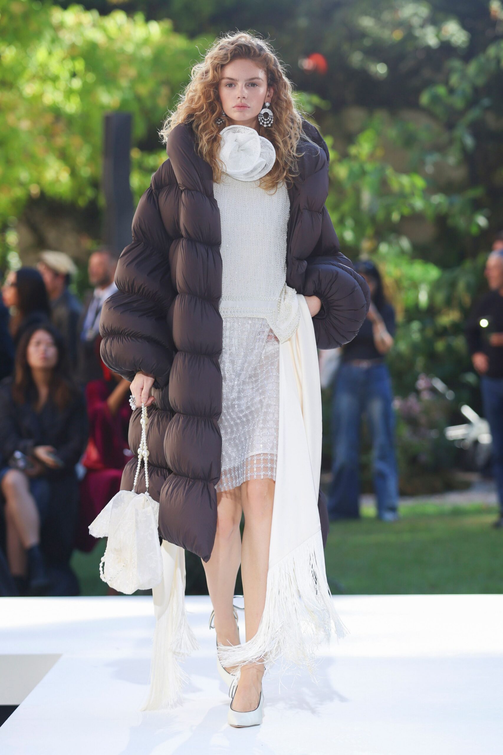 oversized brown puffer coat