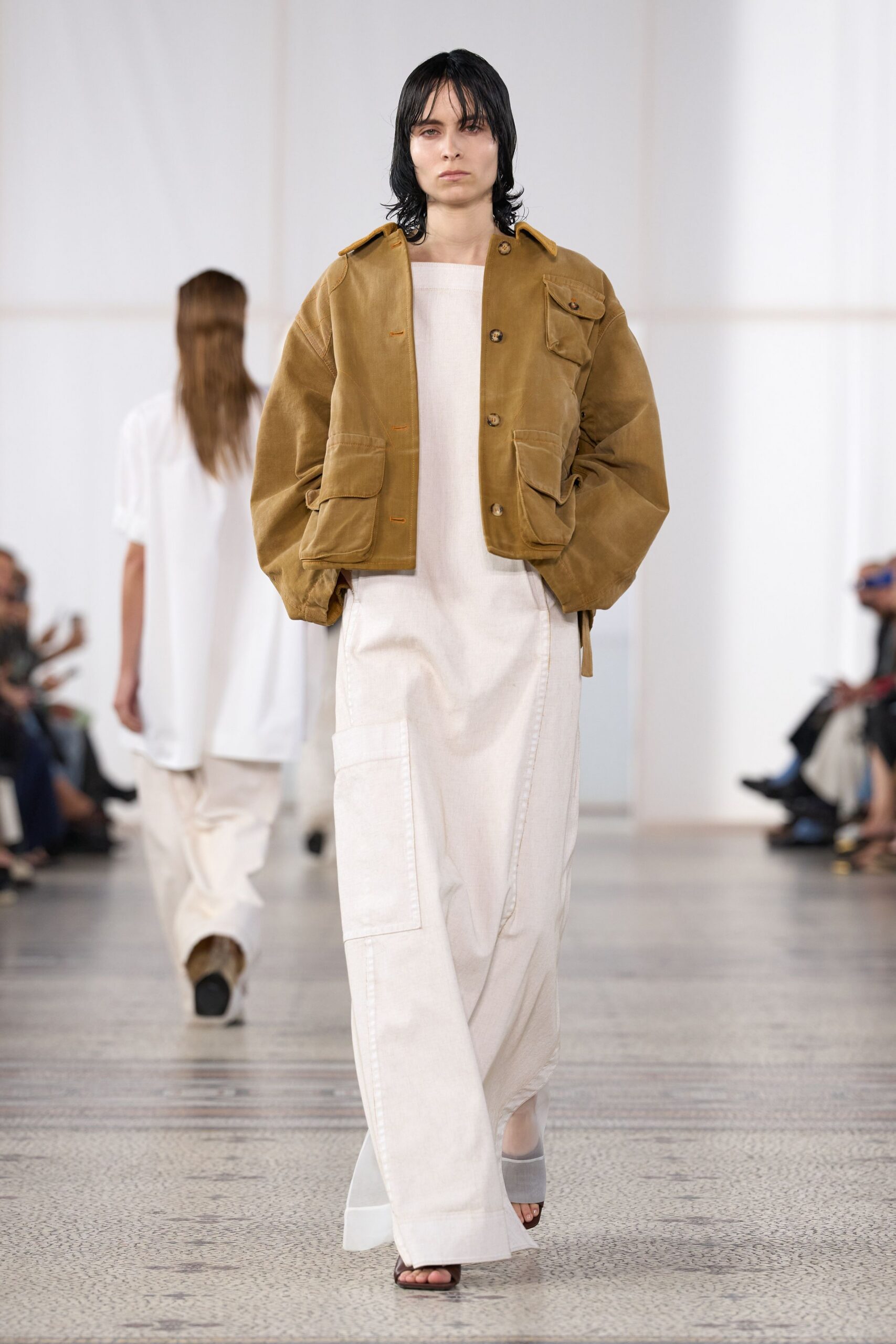 oversized brown field jacket