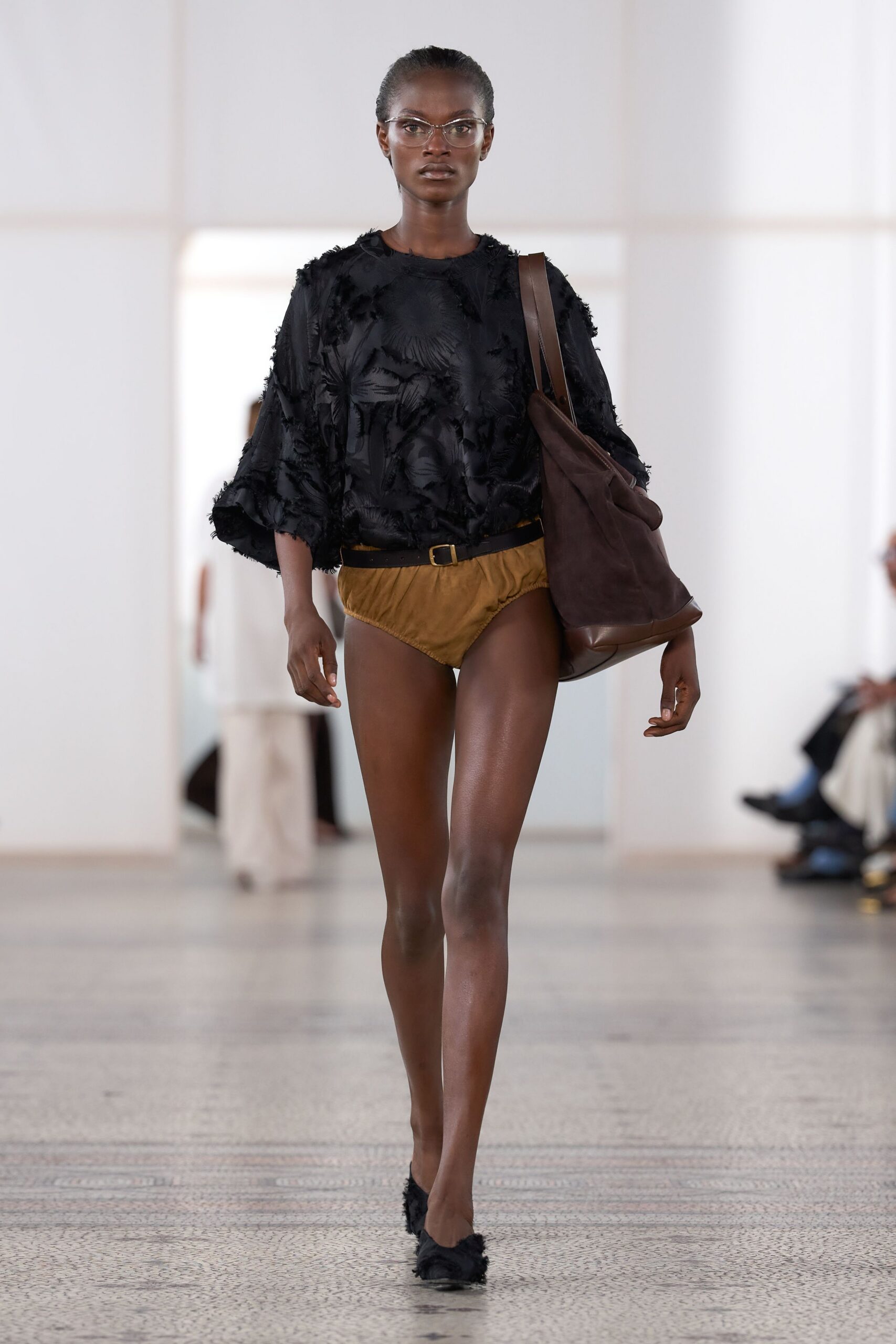 black floral textured poncho top