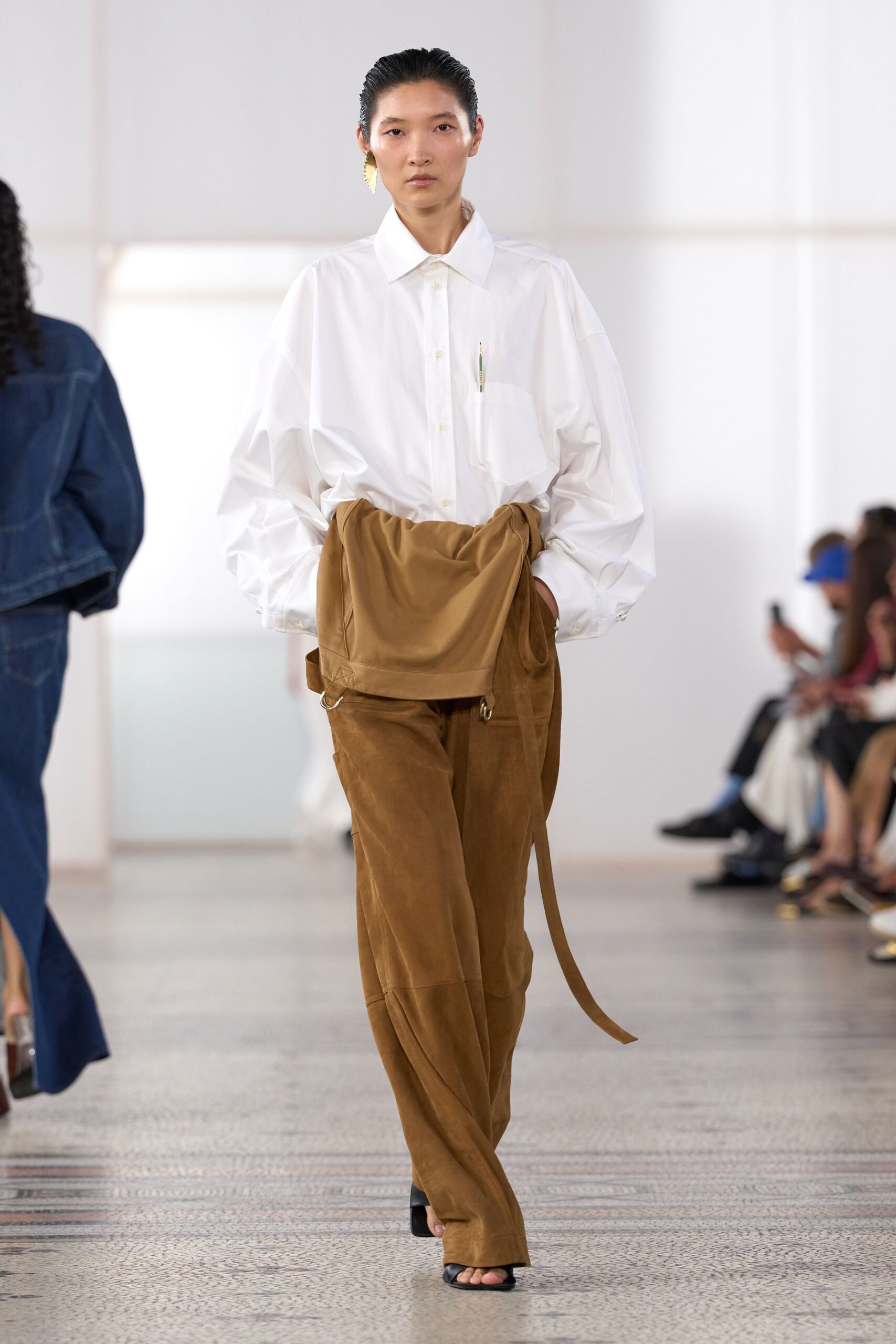 oversized white pocket shirt