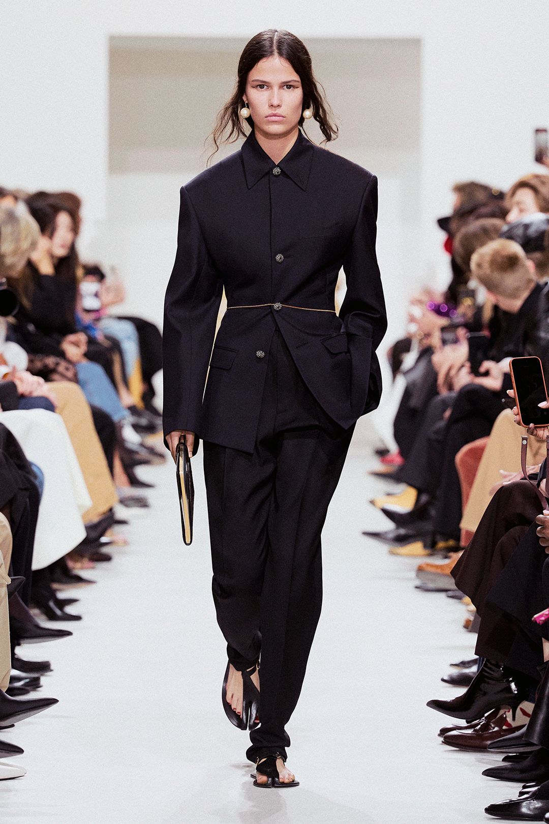 black belted tailored blazer