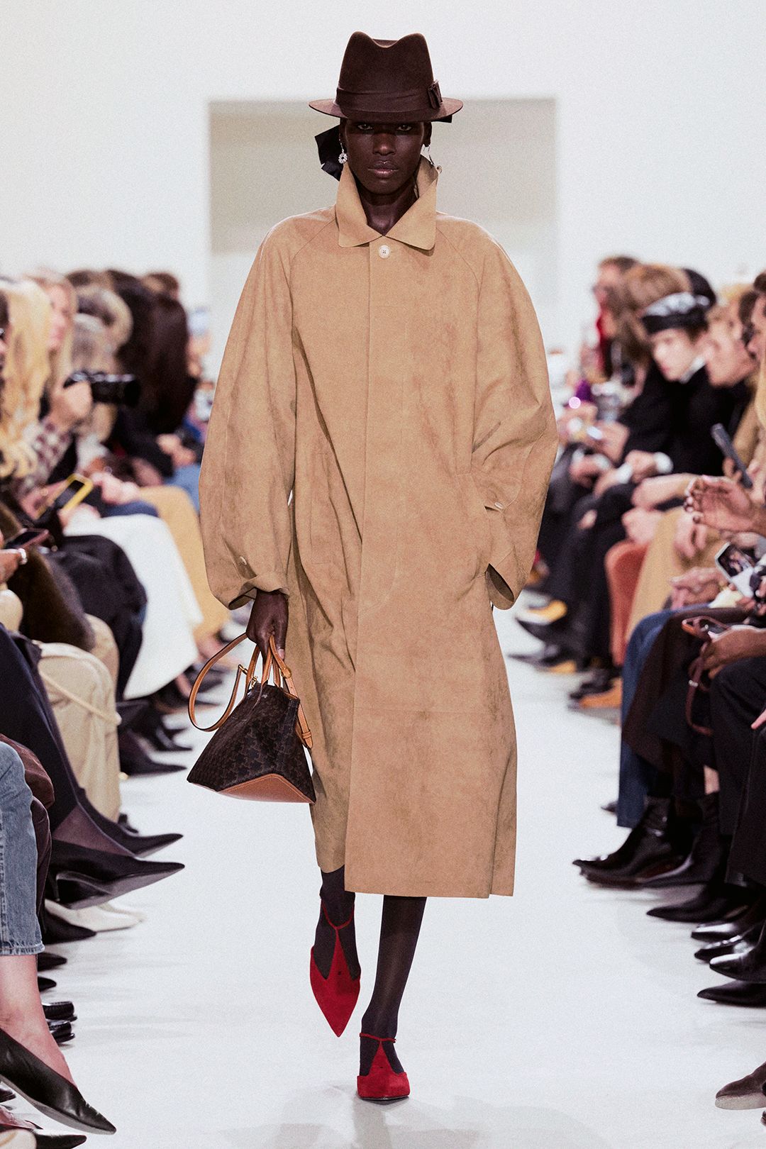 brown wool wide-brimmed hat