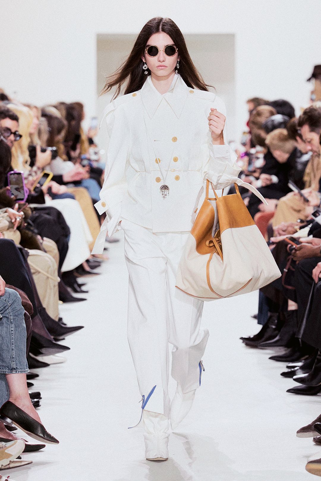 oversized white epaulette shirt