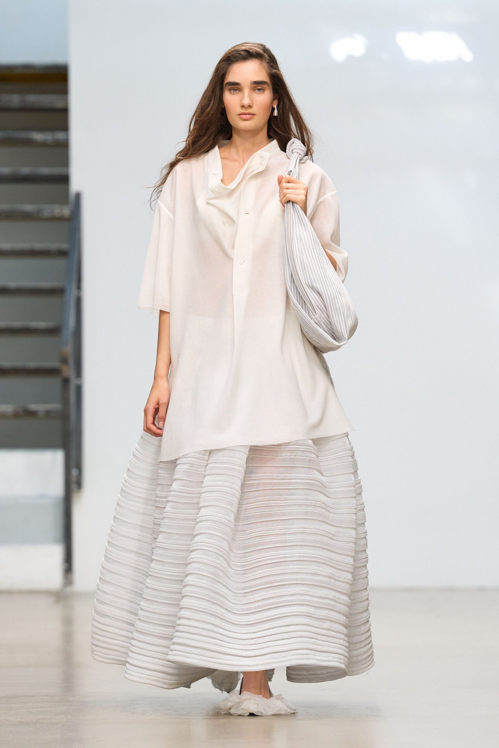 ivory sheer tunic shirt