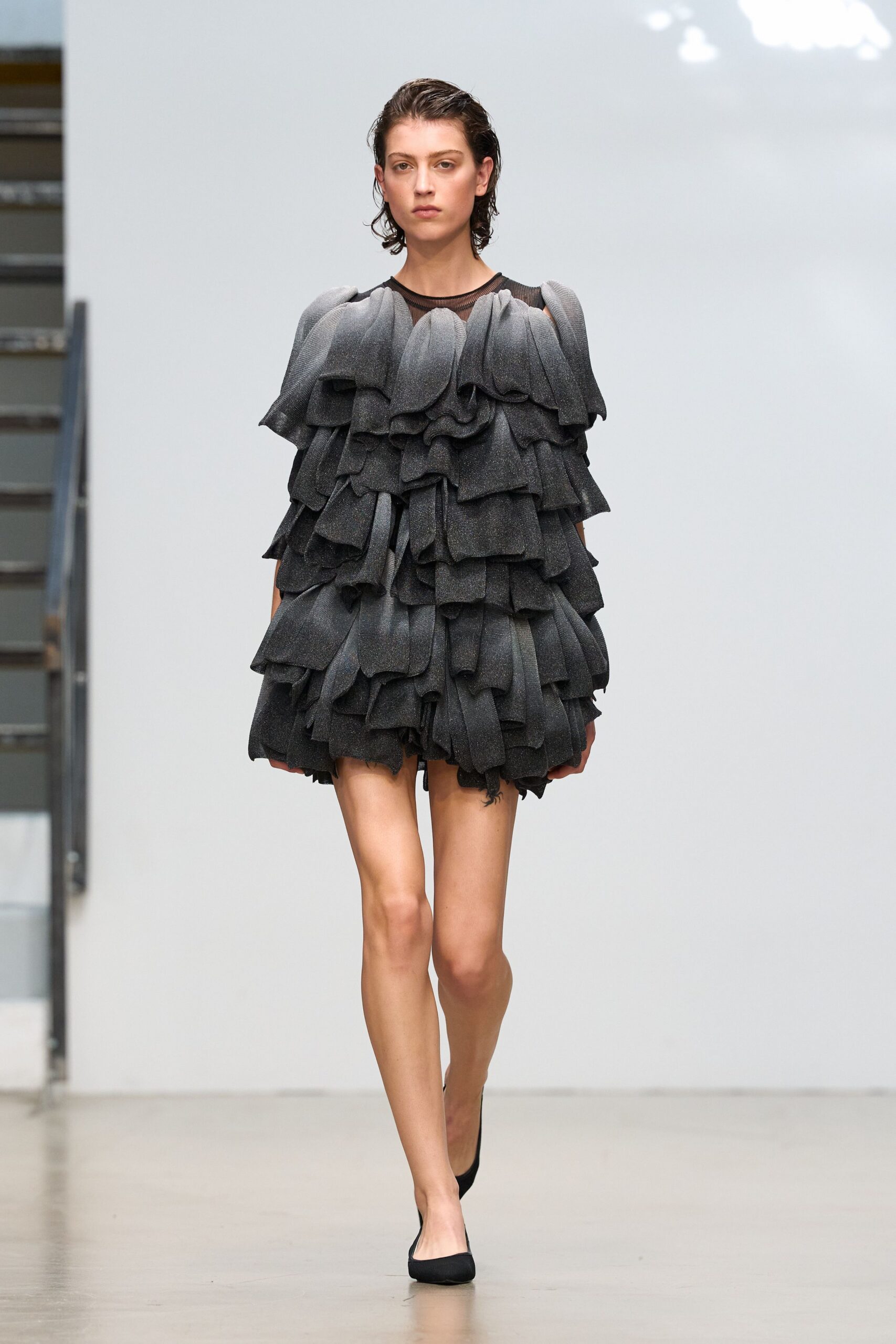 tiered ruffle mini dress