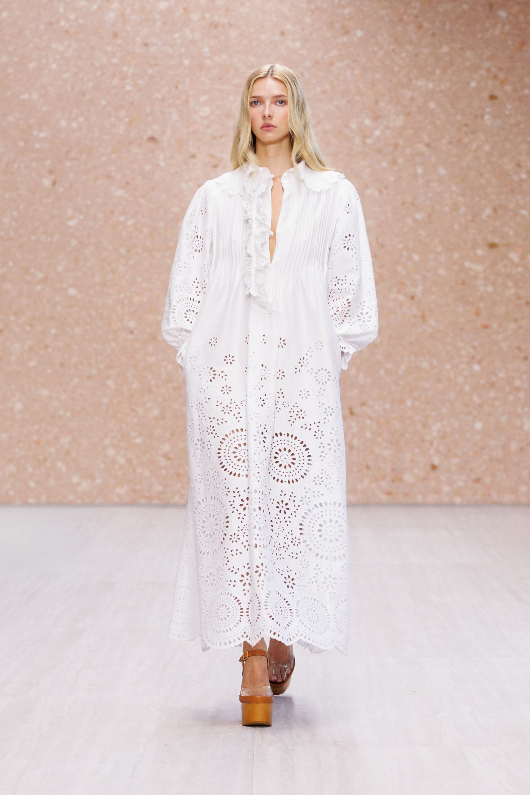 white broderie anglaise maxi dress