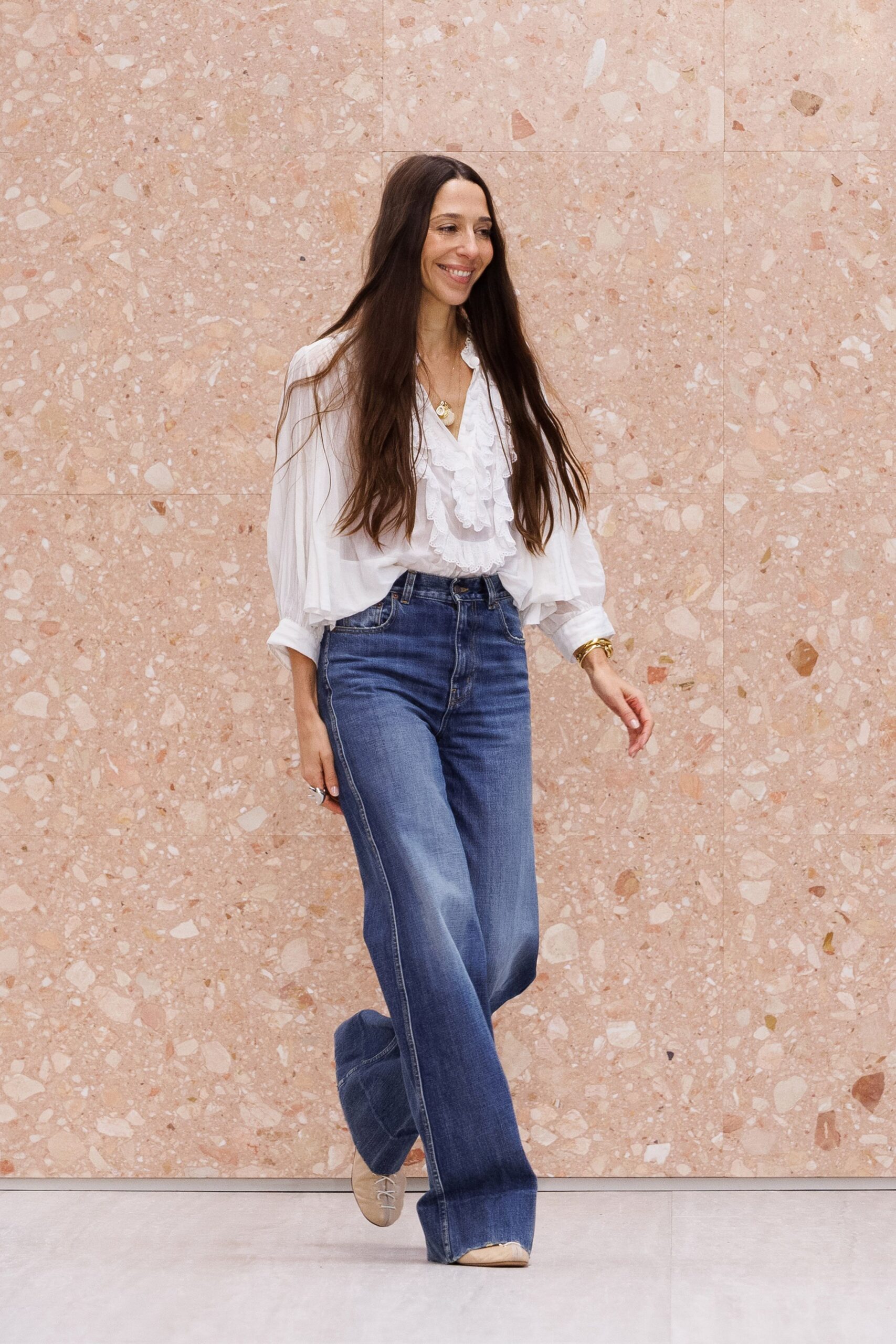ruffled white poet blouse