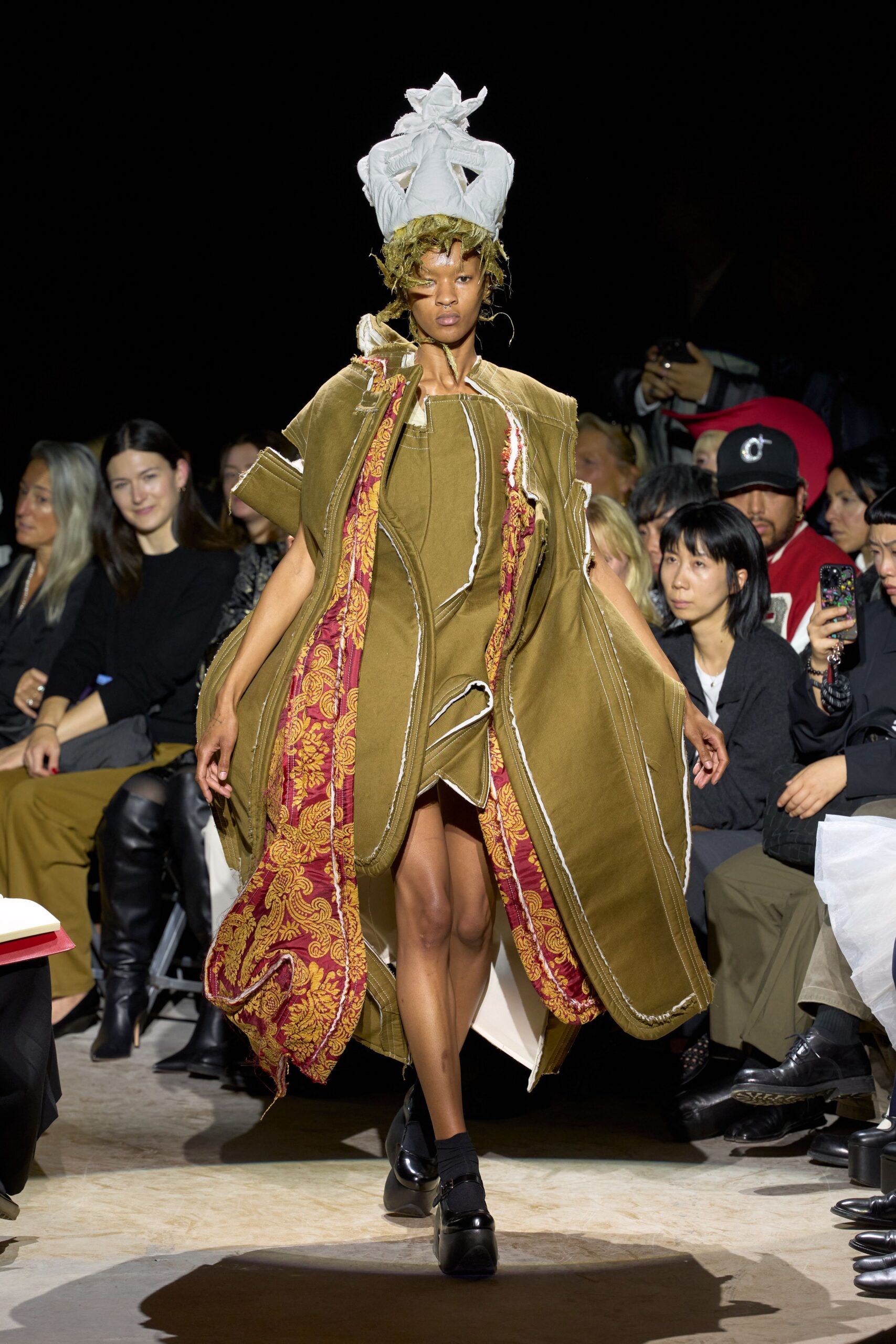 deconstructed cocoon mini dress