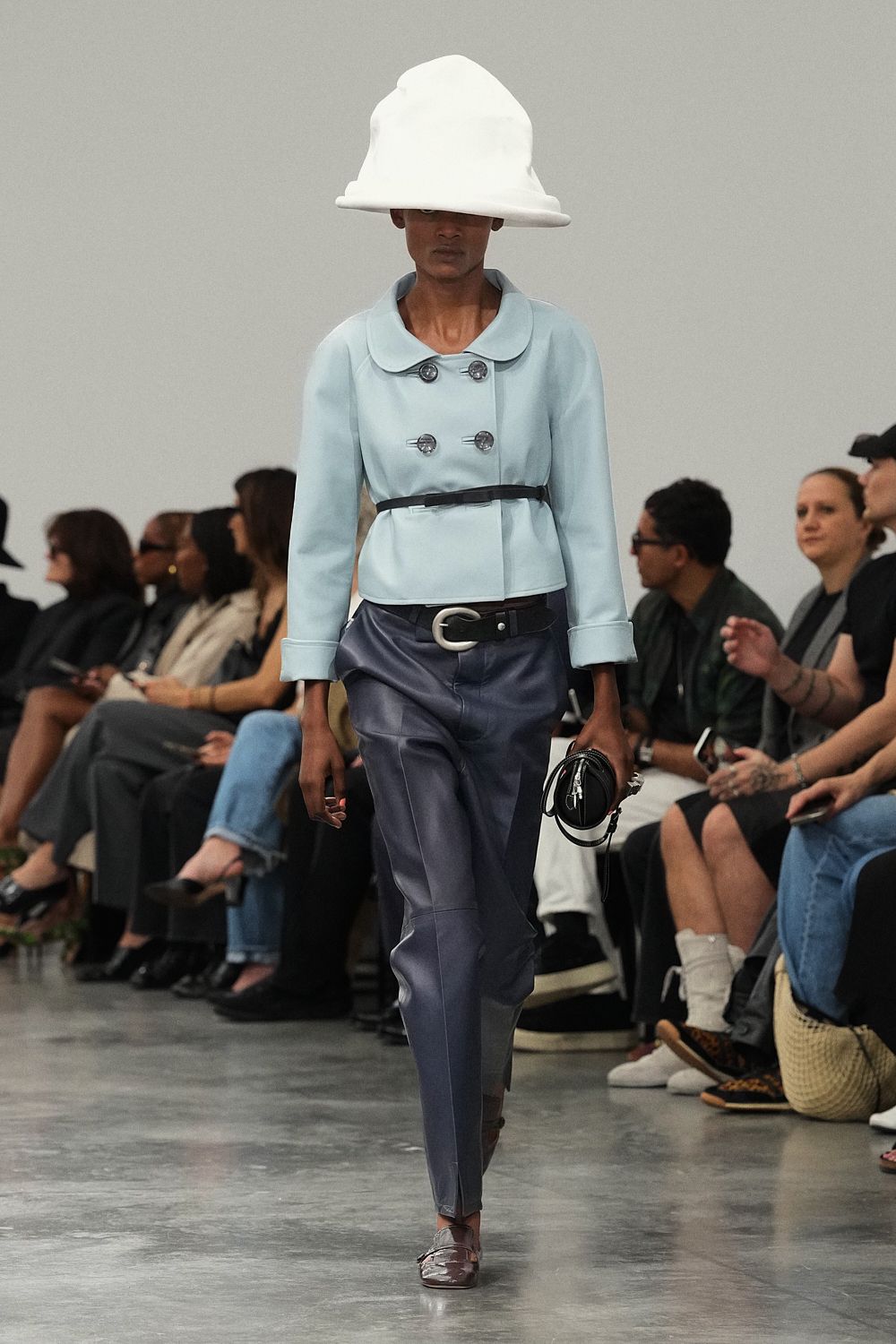 oversized white cloche hat