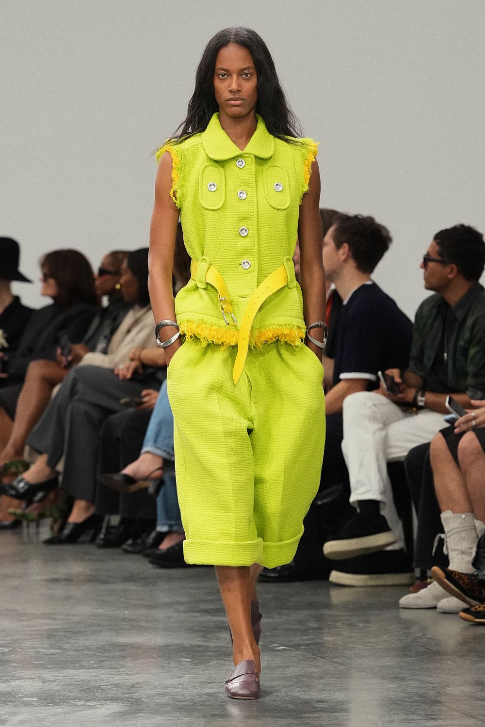 neon belted sleeveless vest