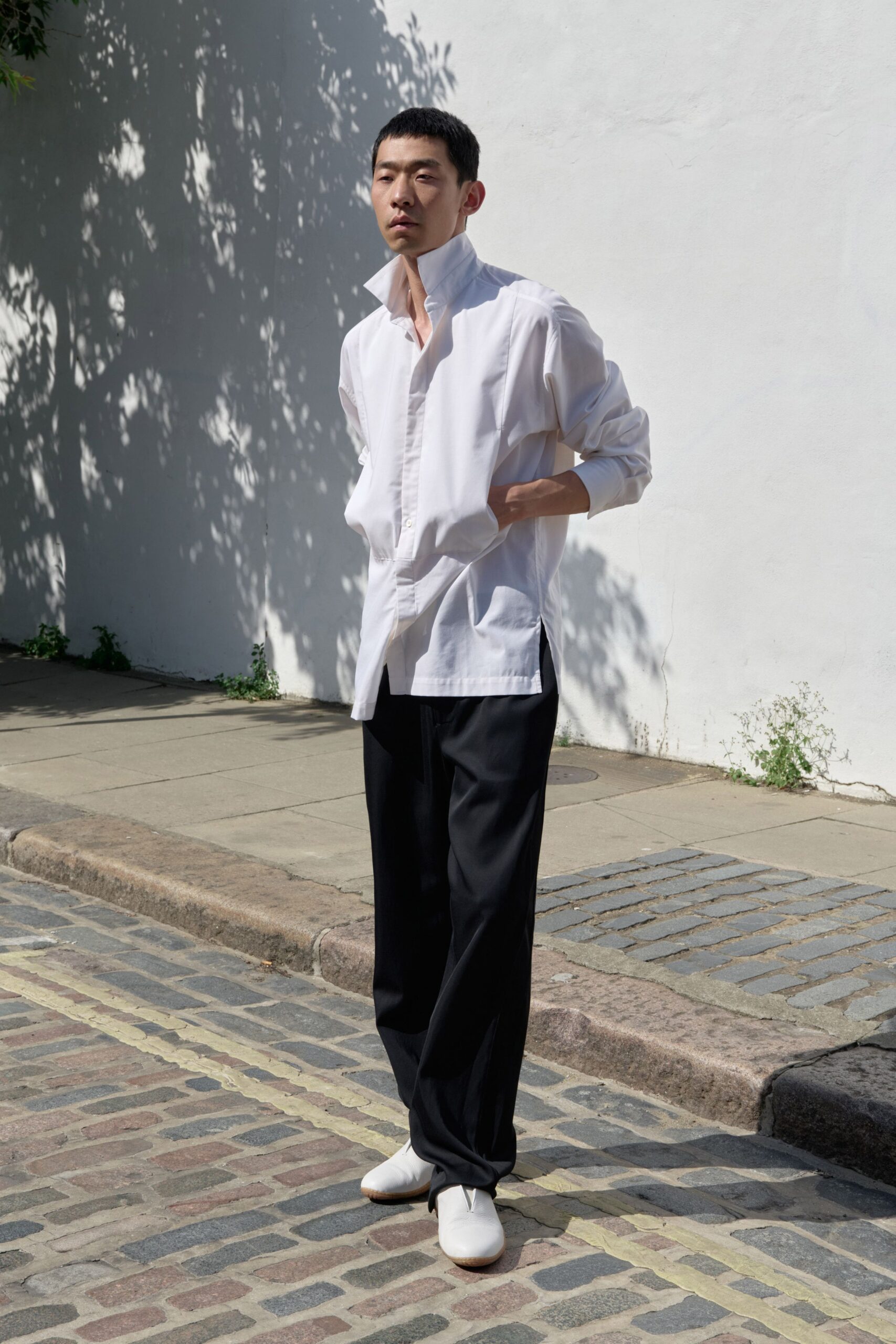 white popover shirt