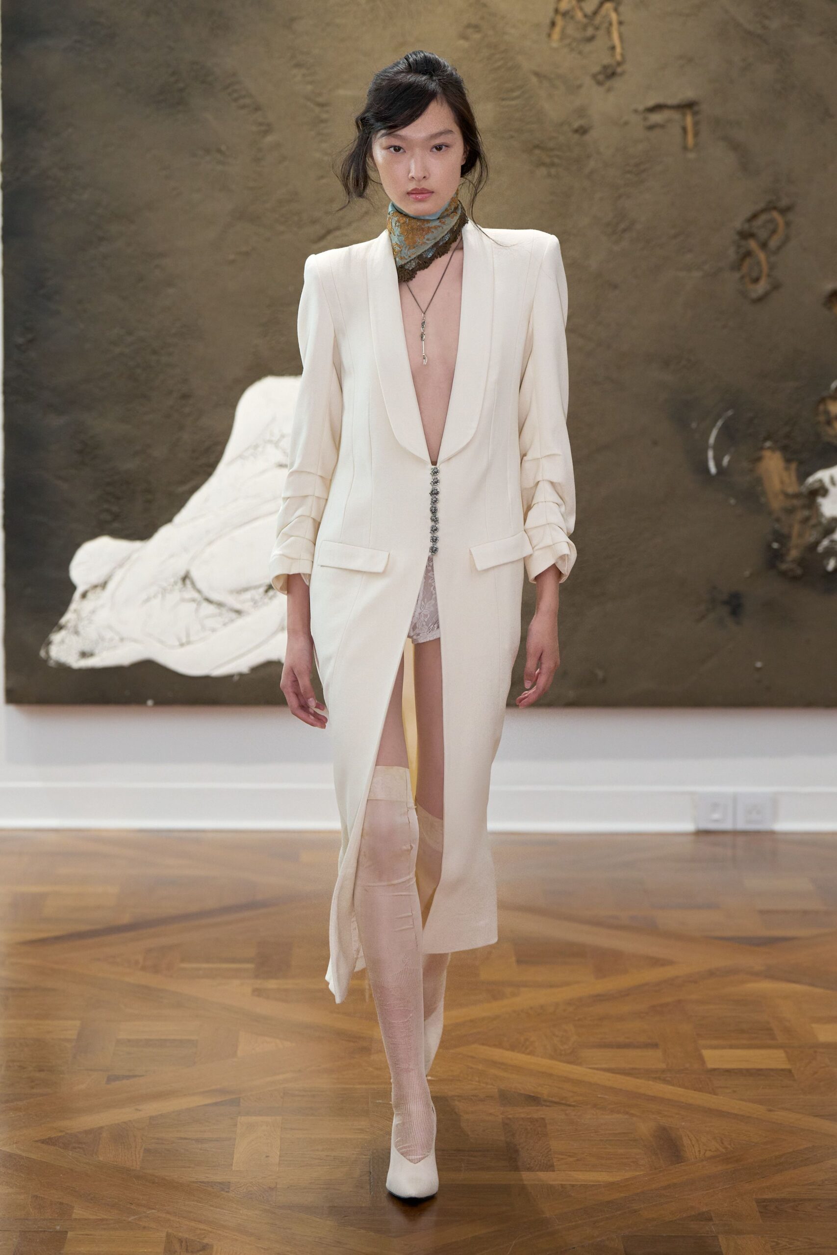 ivory blazer dress