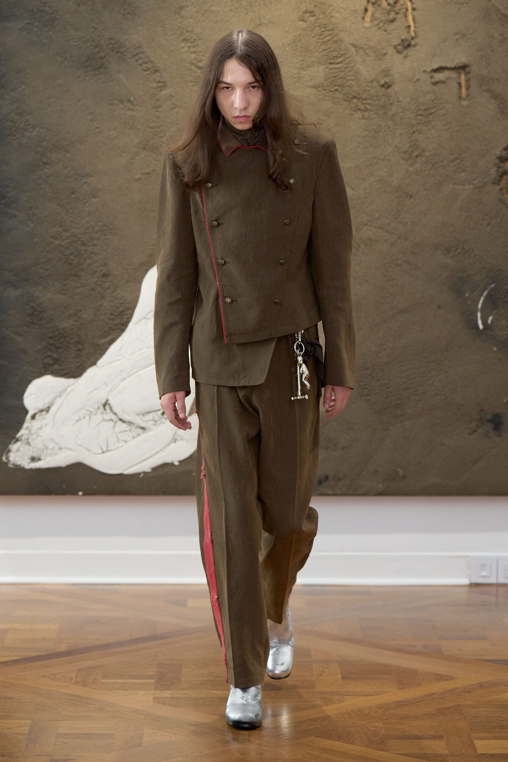 asymmetric military-style jacket