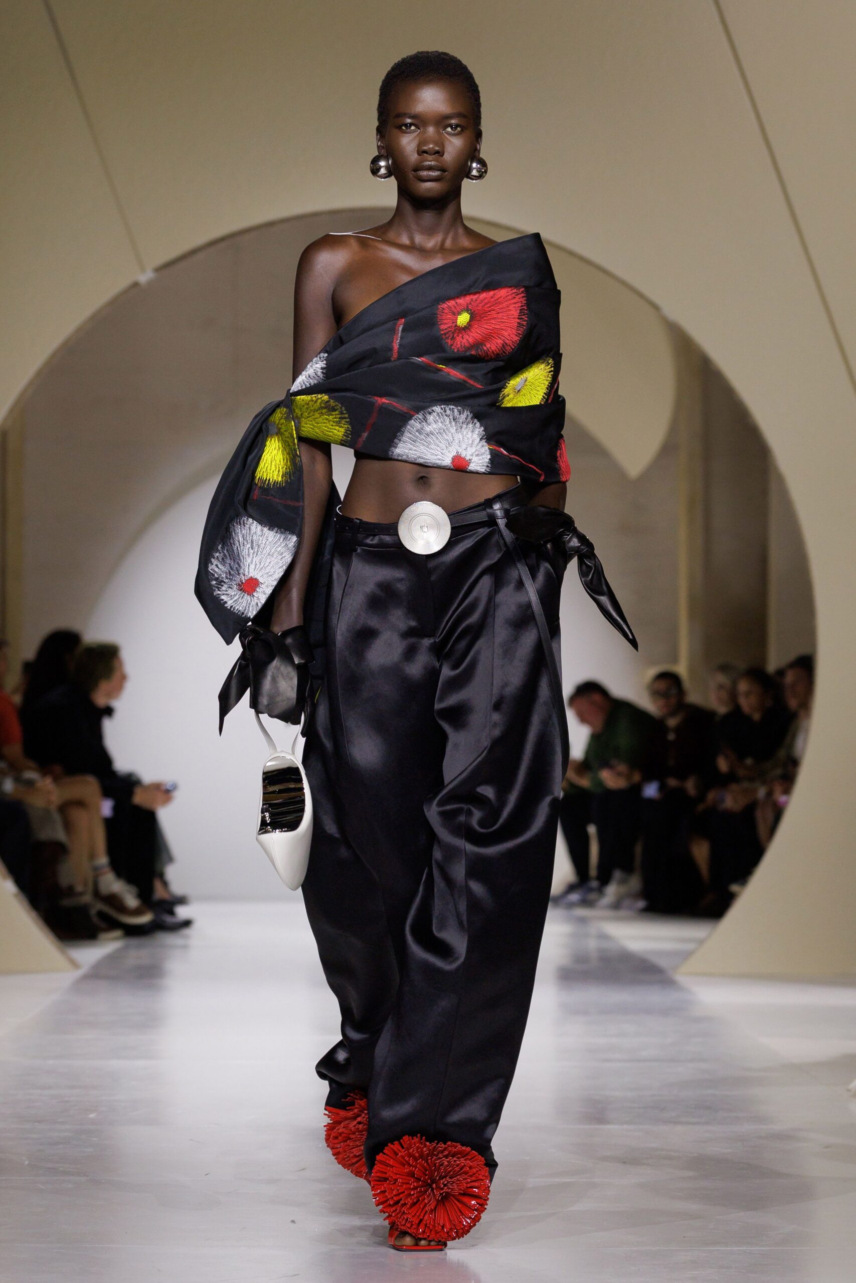 black leather buckled belt