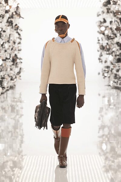 ivory knit long-sleeve collared relaxed textured sweater