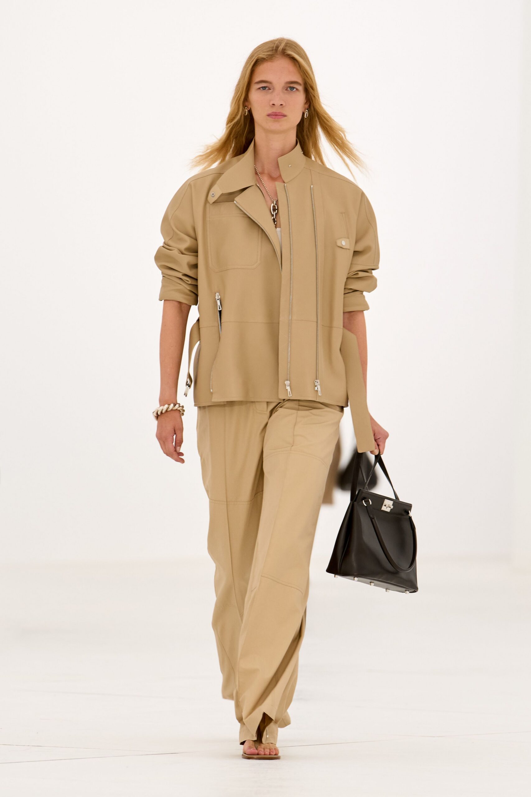 beige utility zip-front jacket