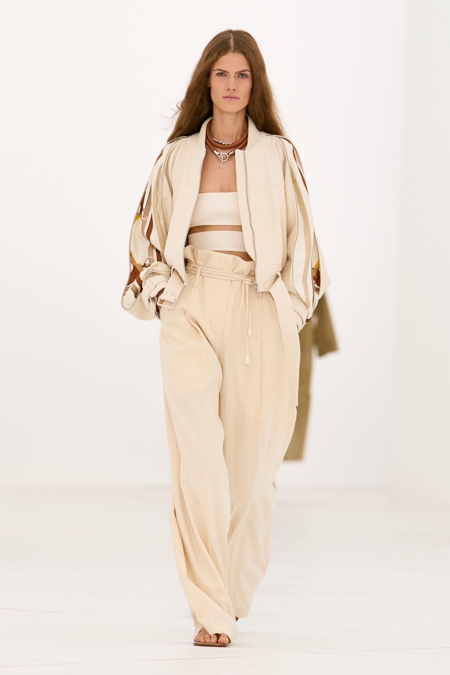 ivory leather bomber jacket