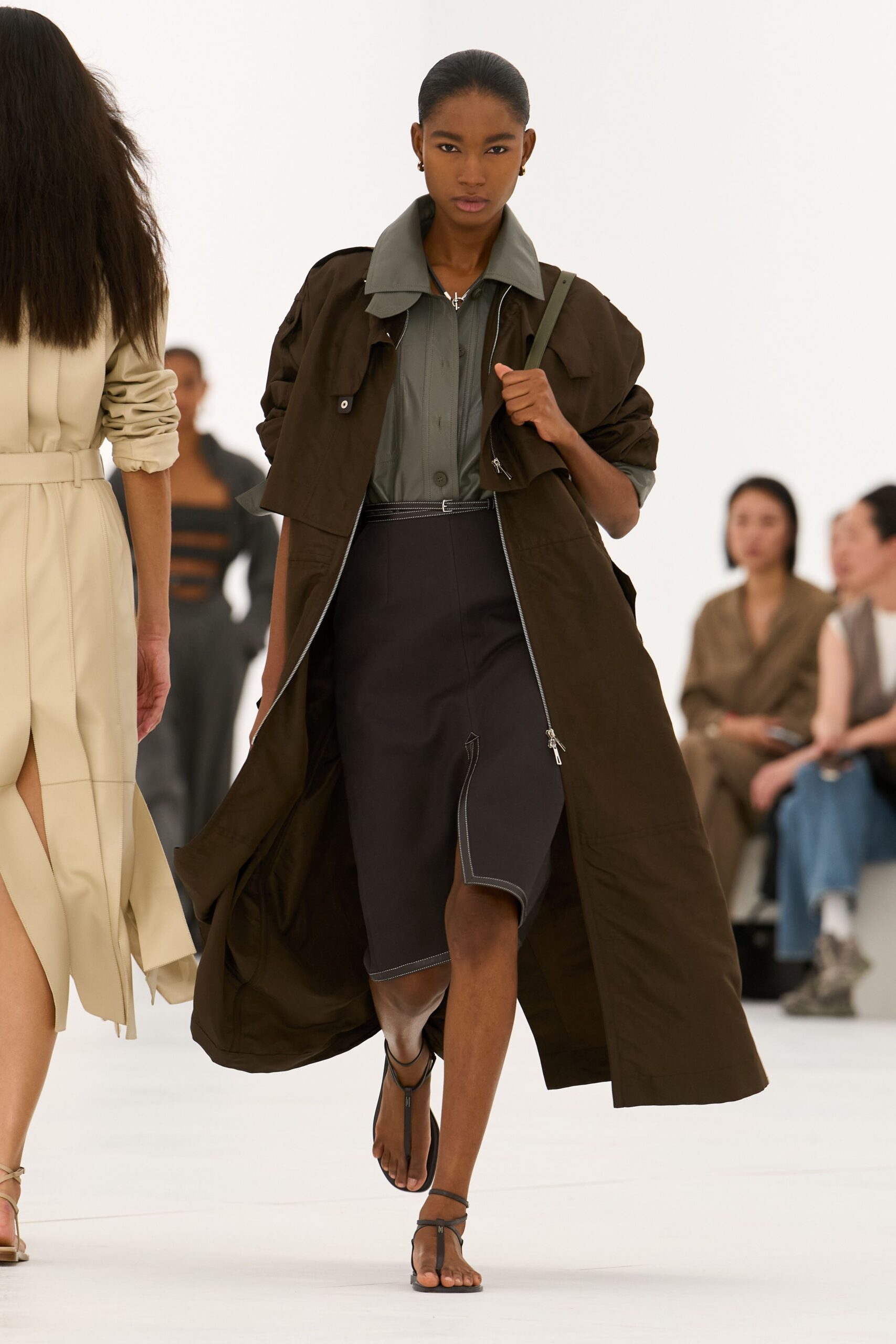 oversized brown maxi coat