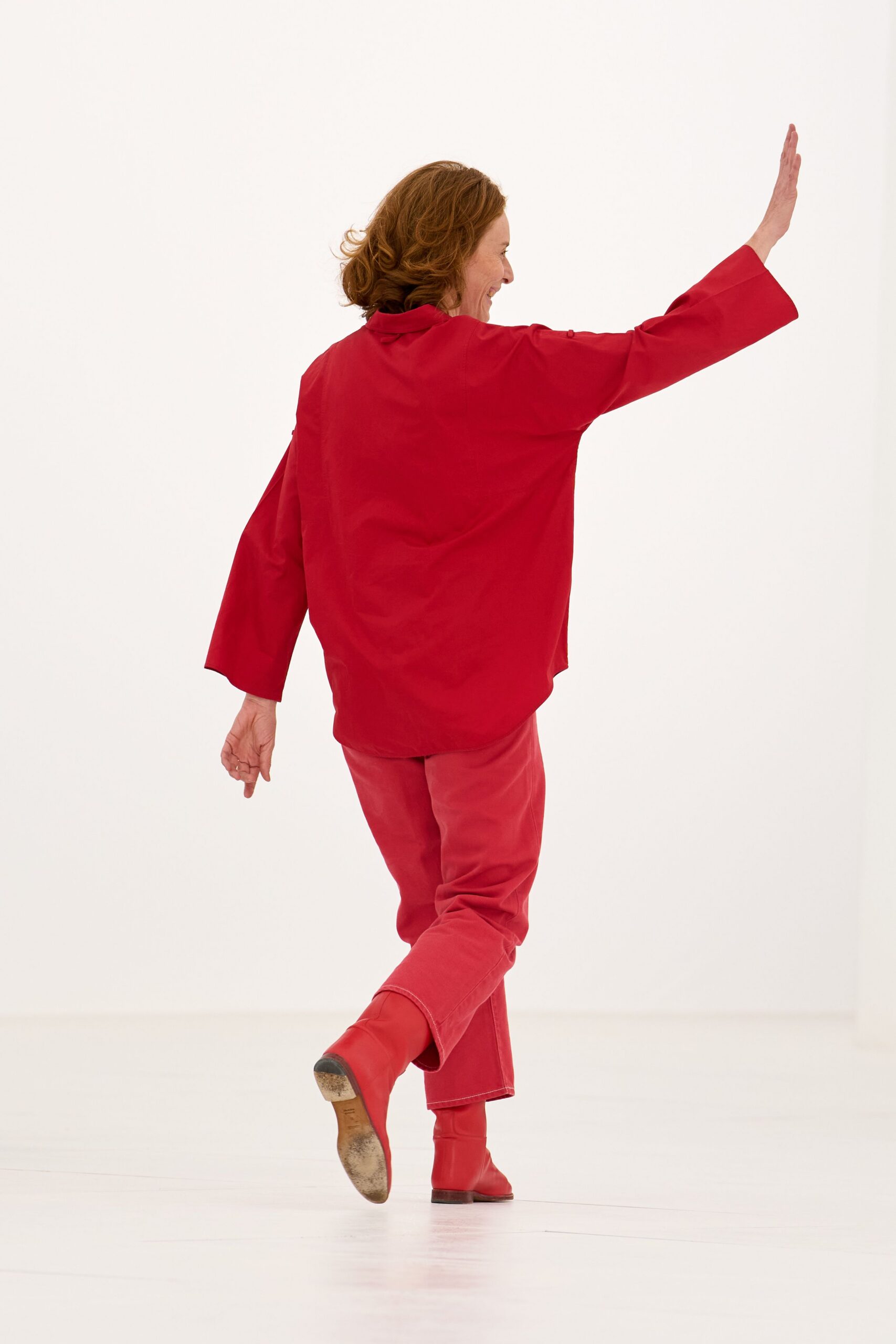 oversized red shirt