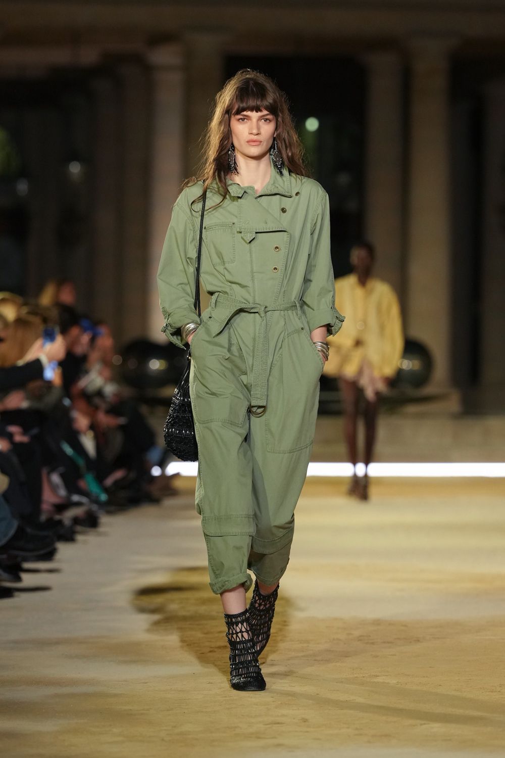 sage utility belted jumpsuit