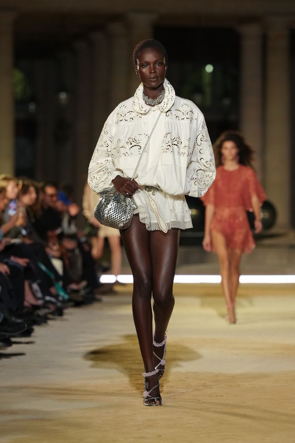 white broderie anglaise romper