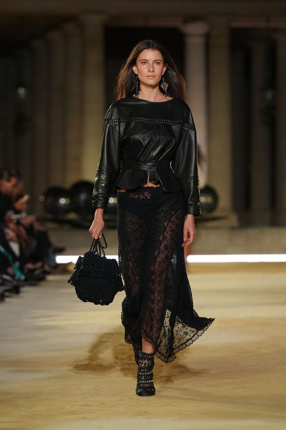 black leather belt