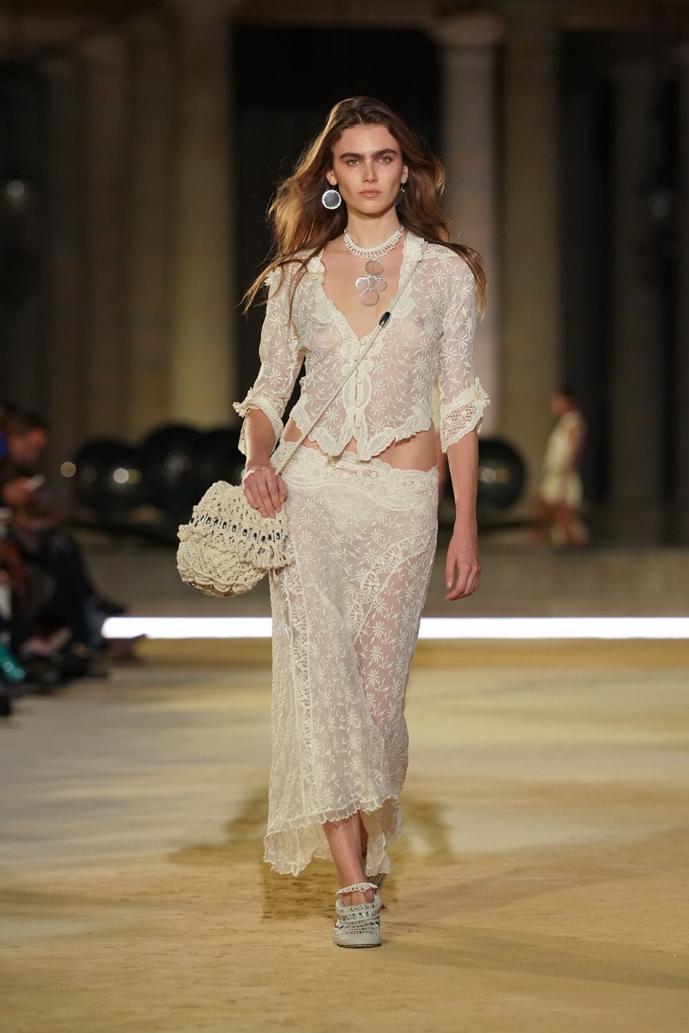 ivory lace peplum blouse