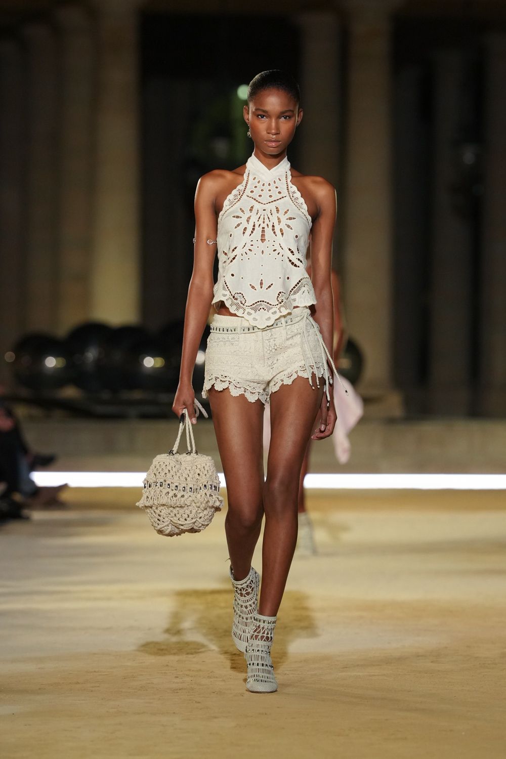 ivory broderie anglaise halter top