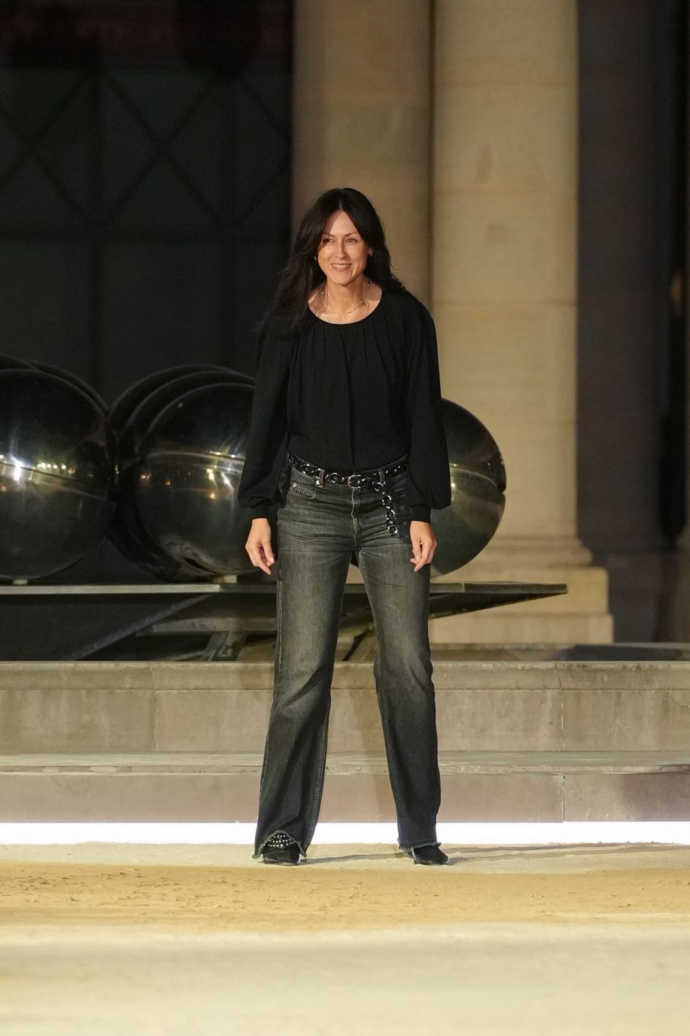 black leather buckled layered shiny belt