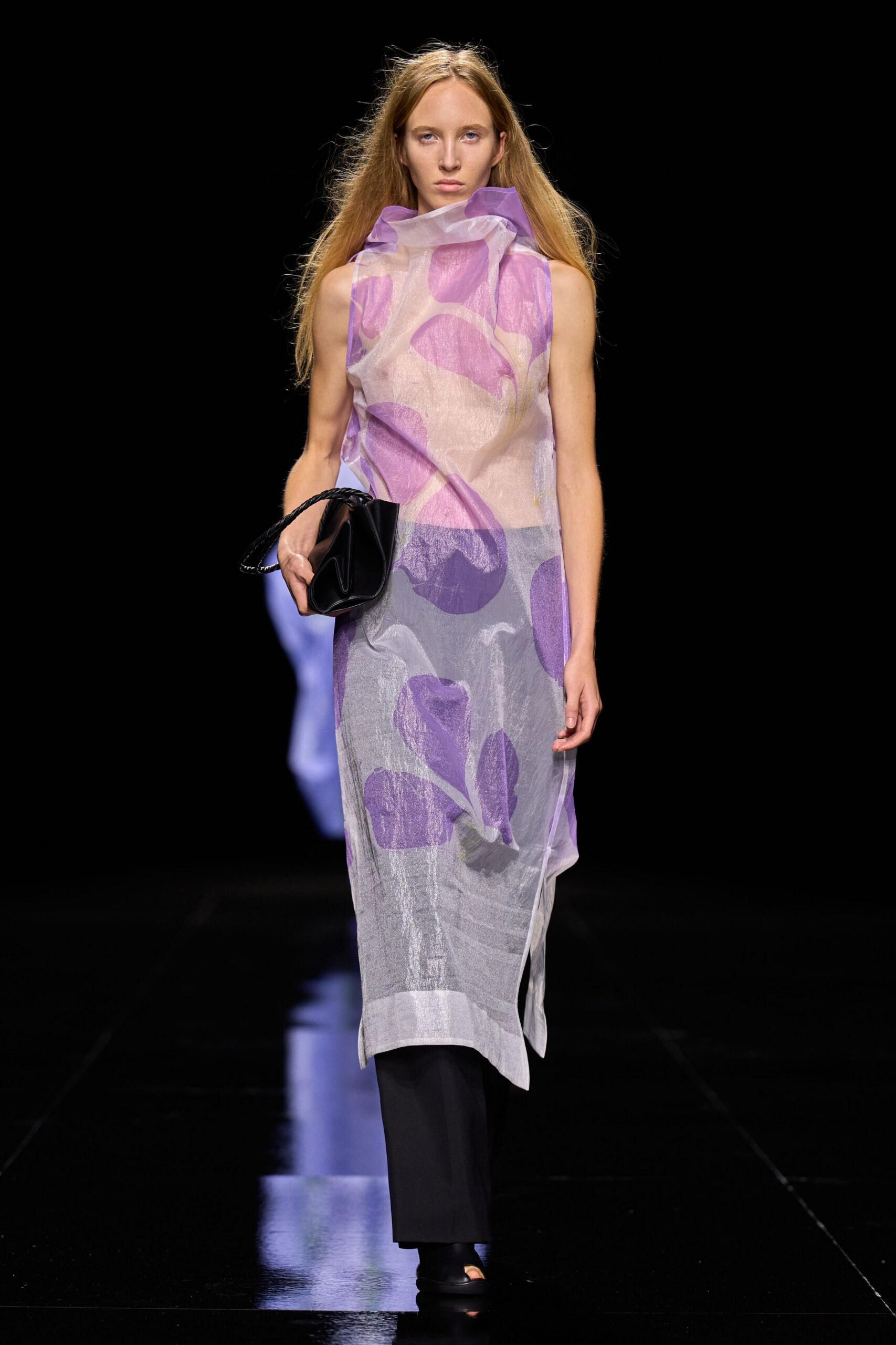 sheer floral organza maxi dress