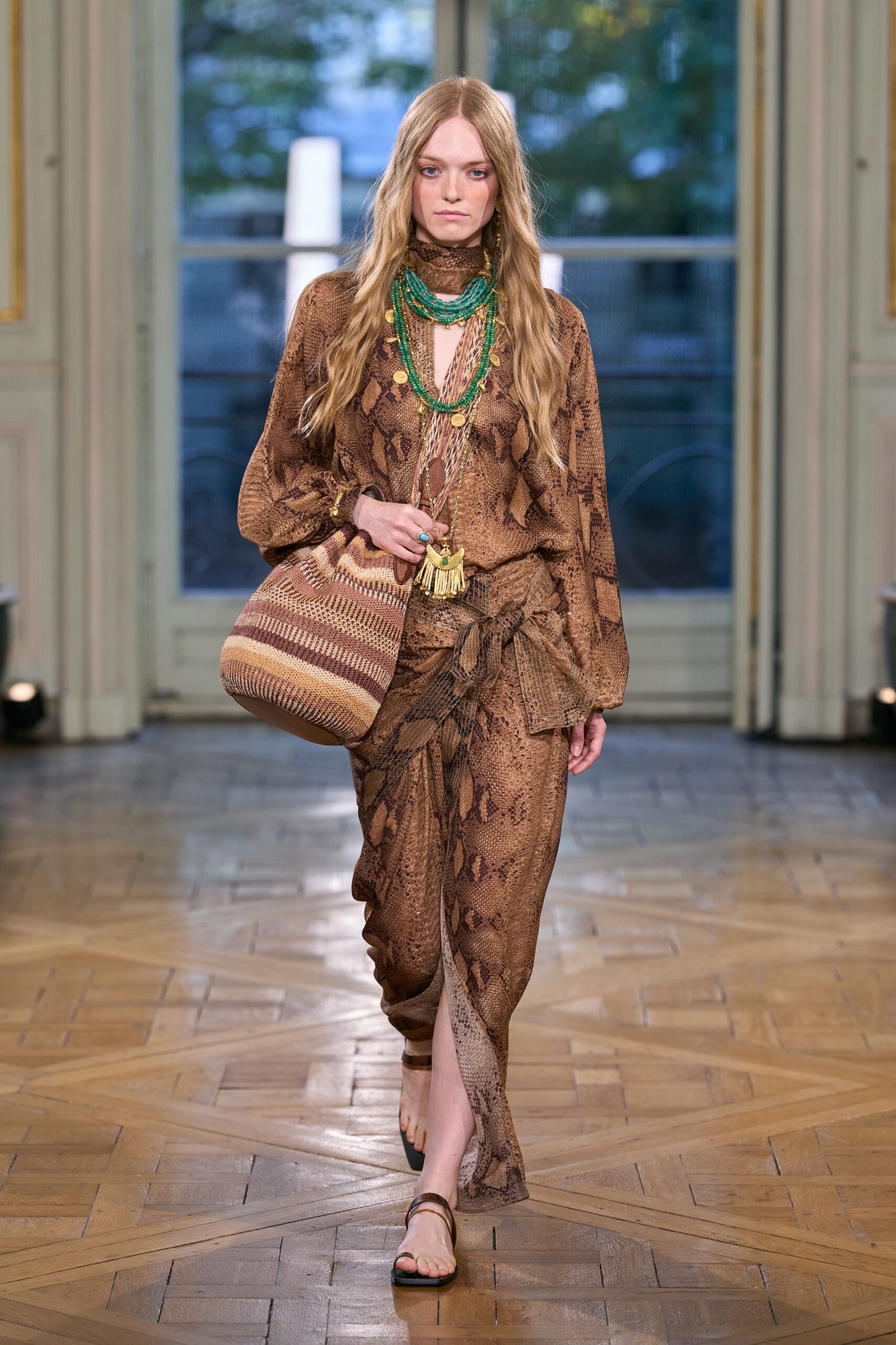 python-print caftan maxi dress