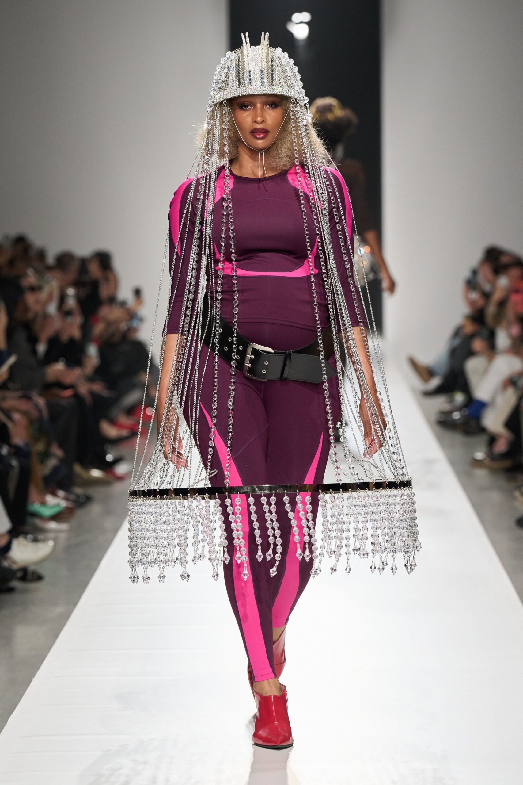 cutout color-block catsuit