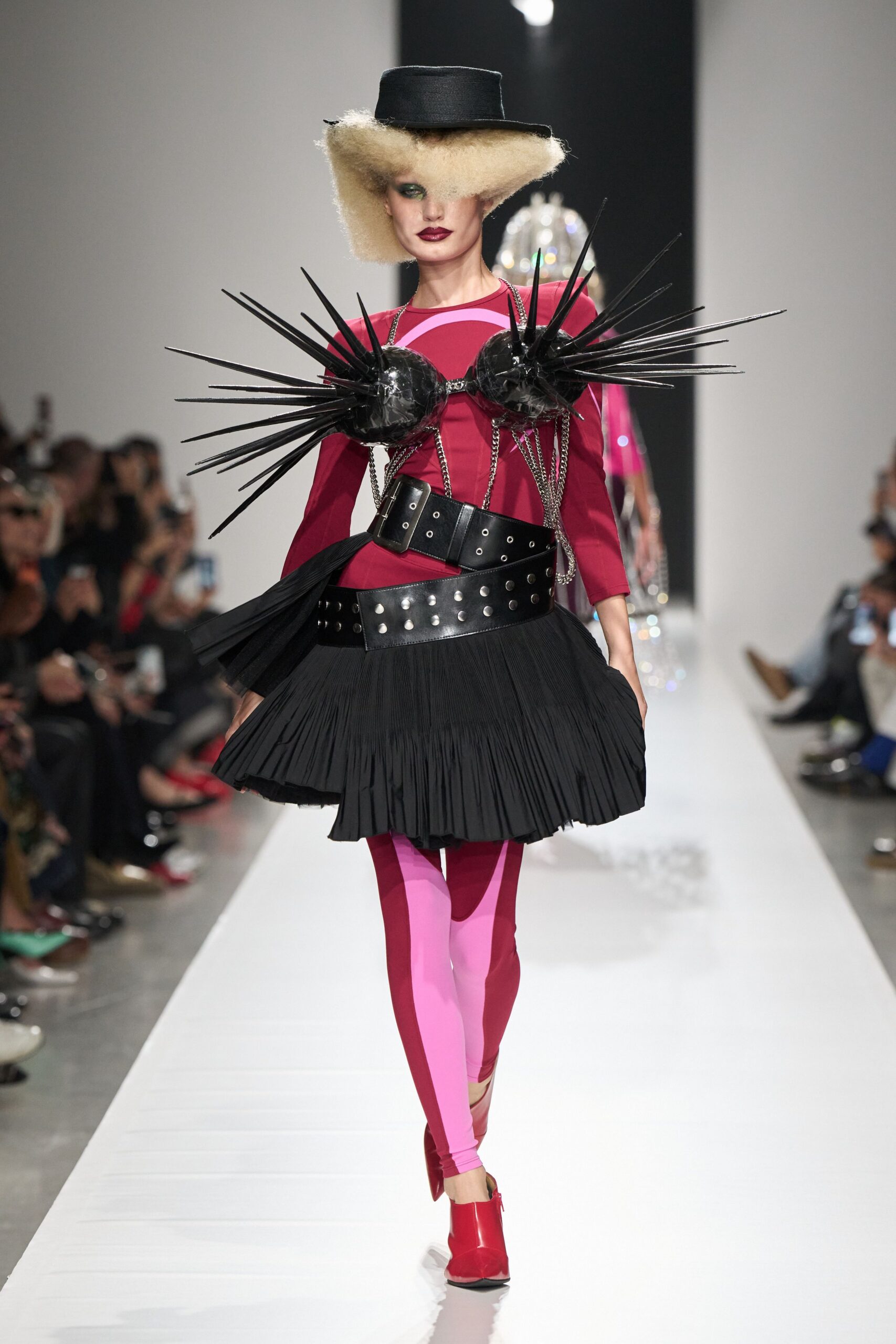 spiked bustier mini dress
