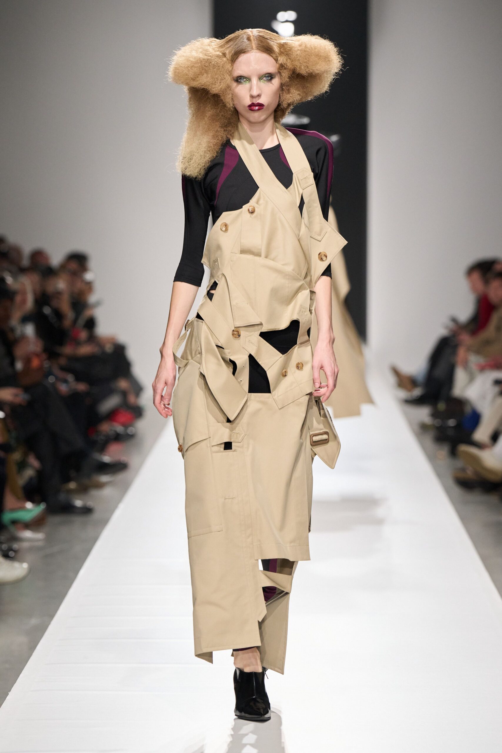 deconstructed trench dress