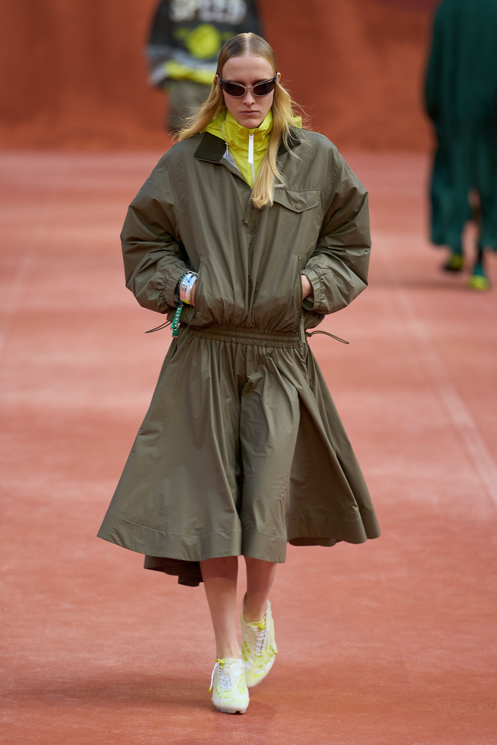 anorak-style nylon midi dress