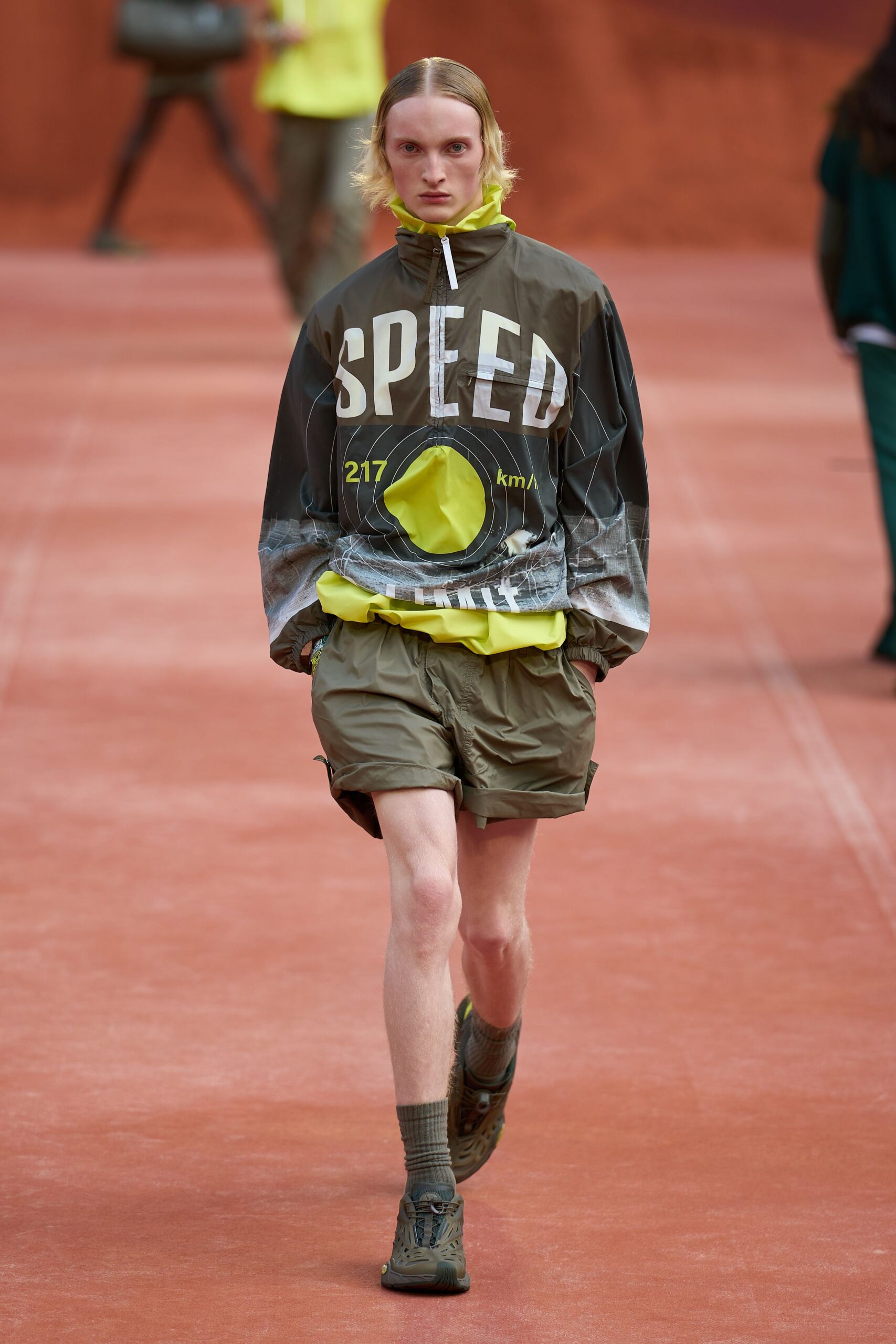printed nylon anorak jacket