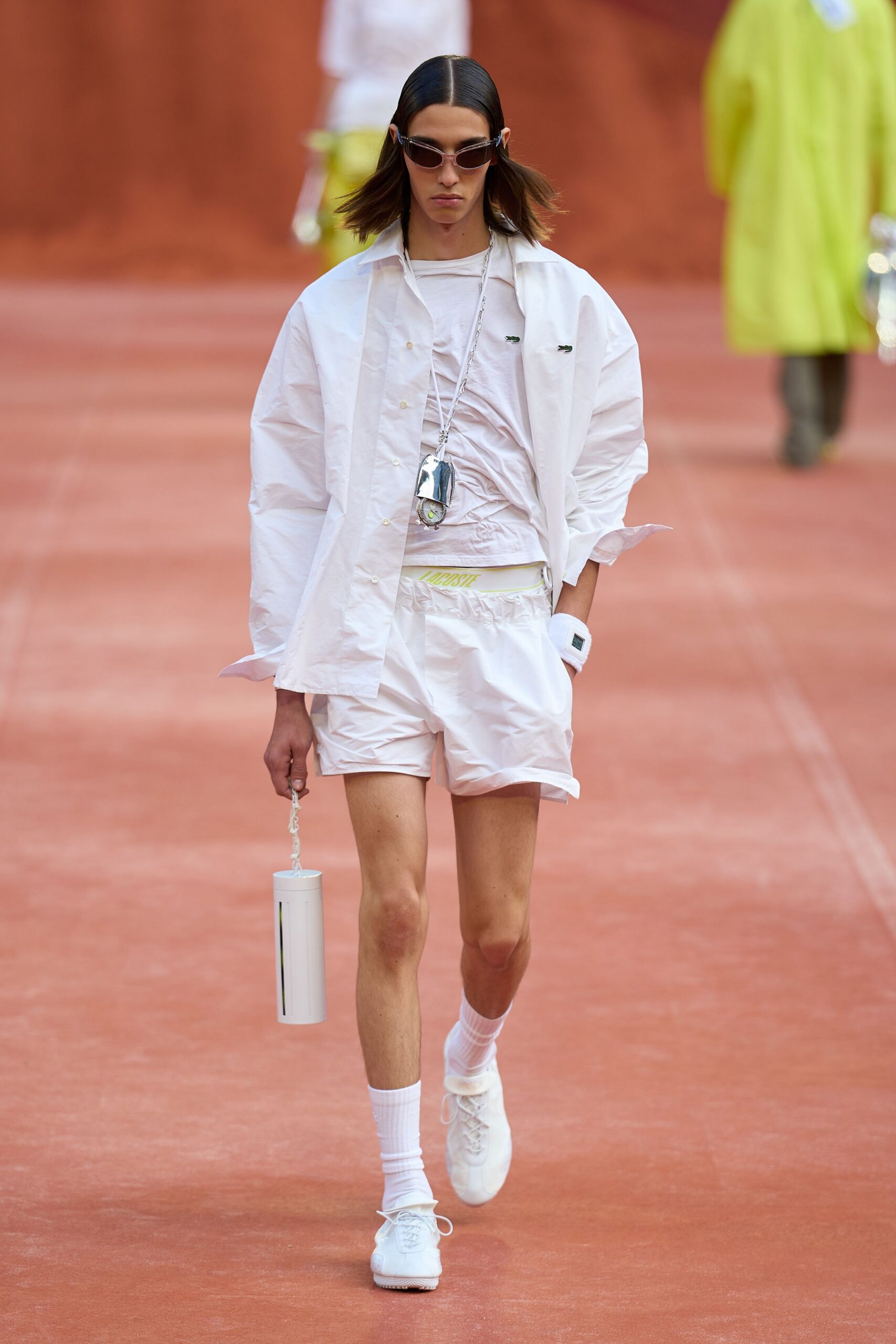 oversized white button-down shirt