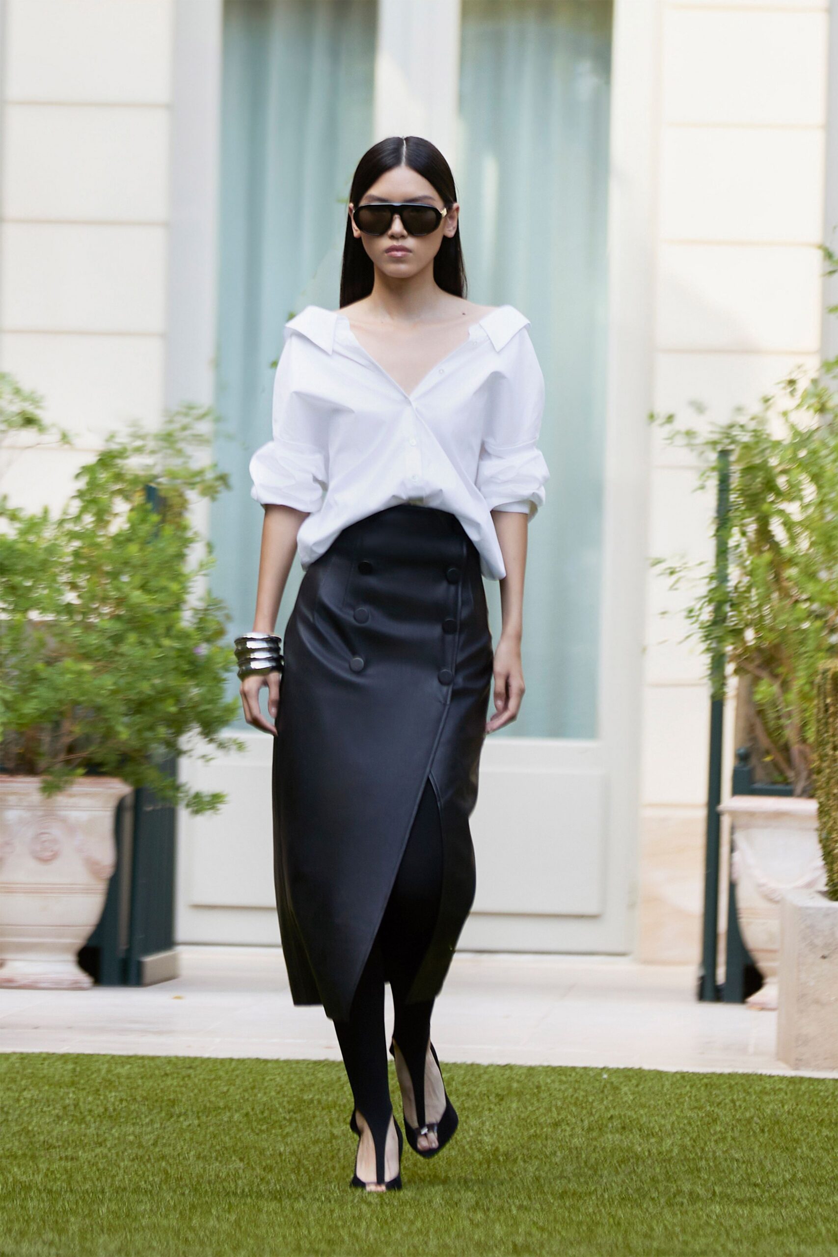 black open-toe stiletto-heel heels
