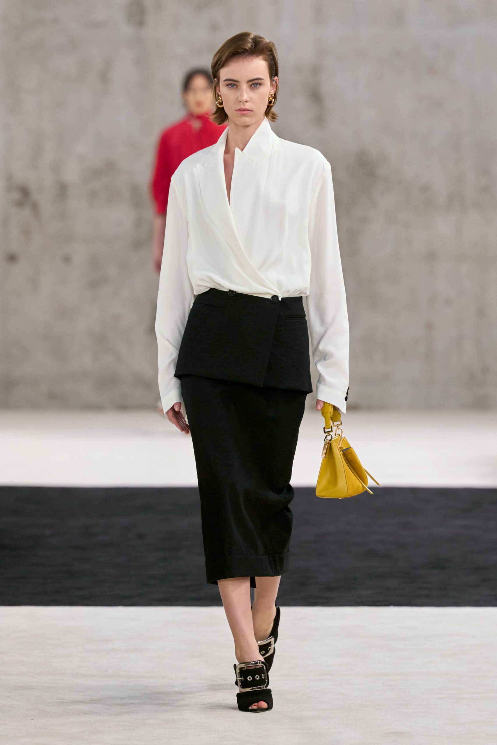 white surplice blouse