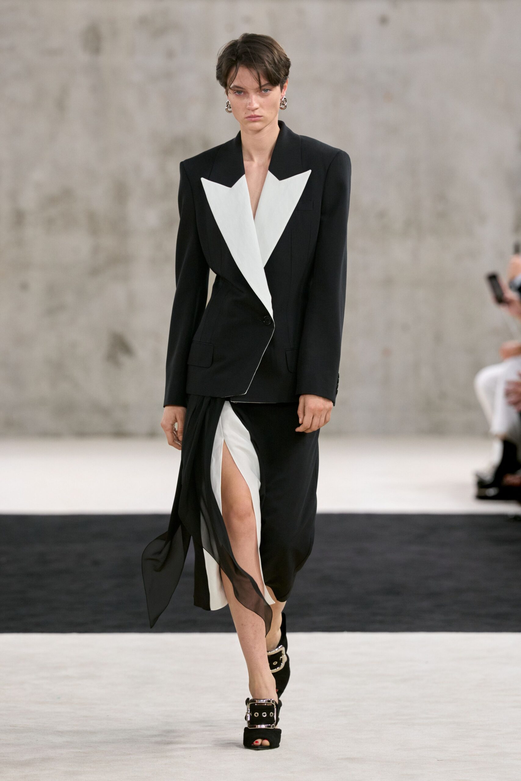 black and white tuxedo blazer