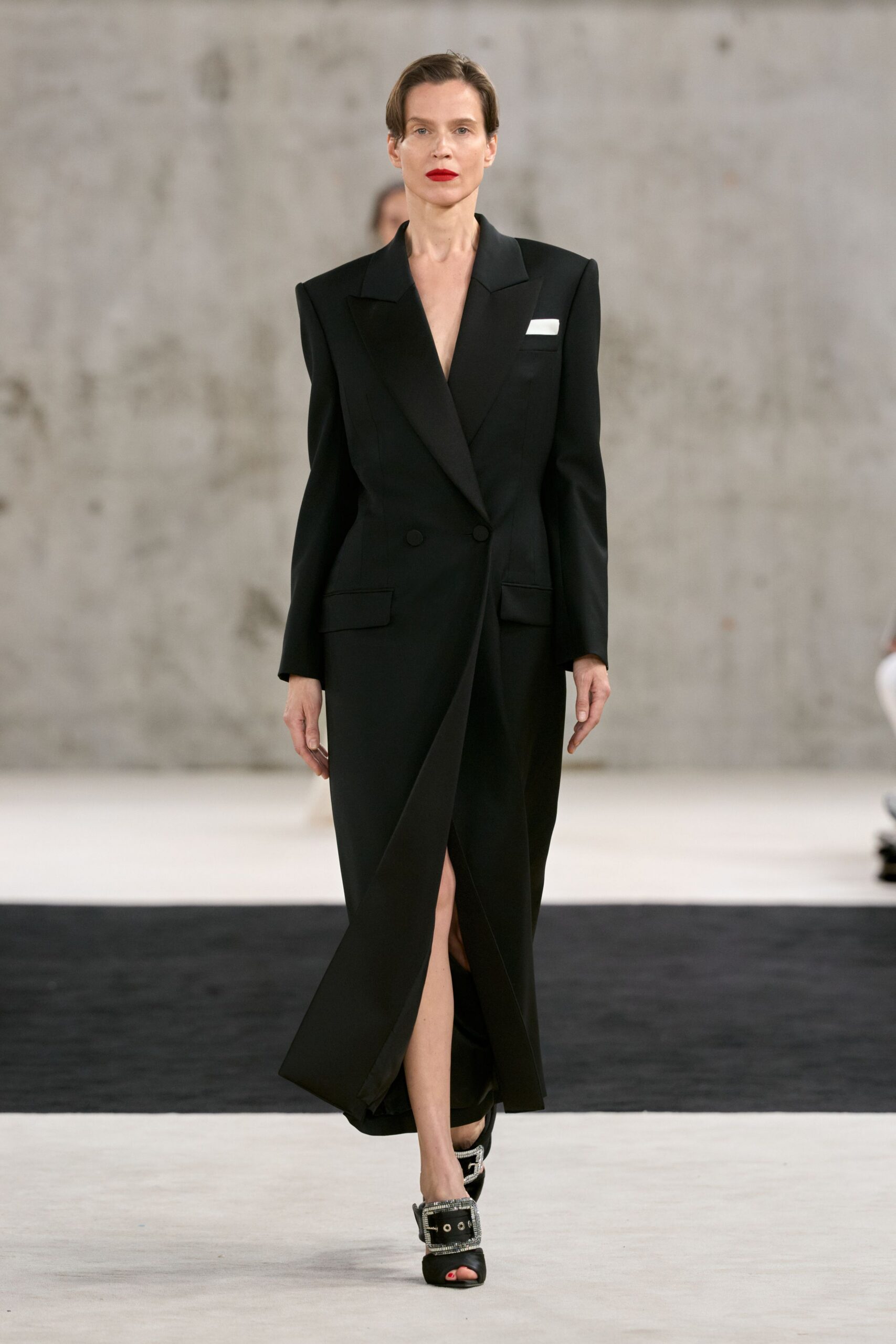 black tuxedo gown