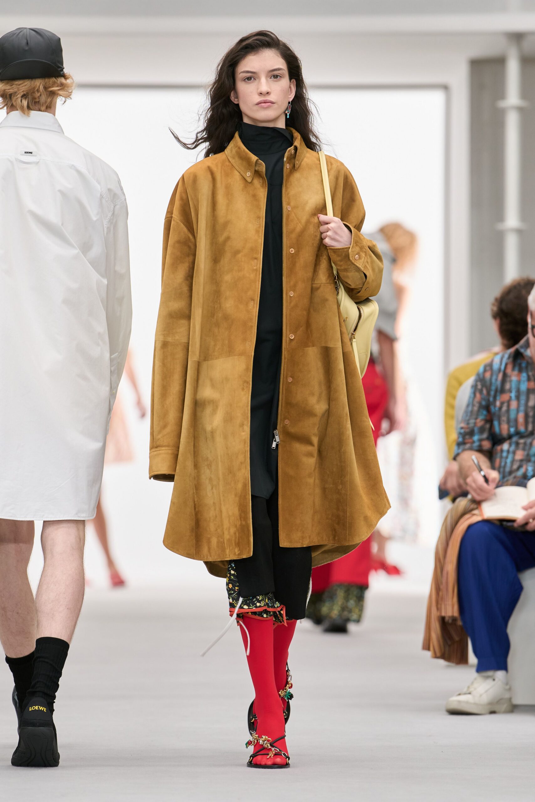 oversized suede shirt coat