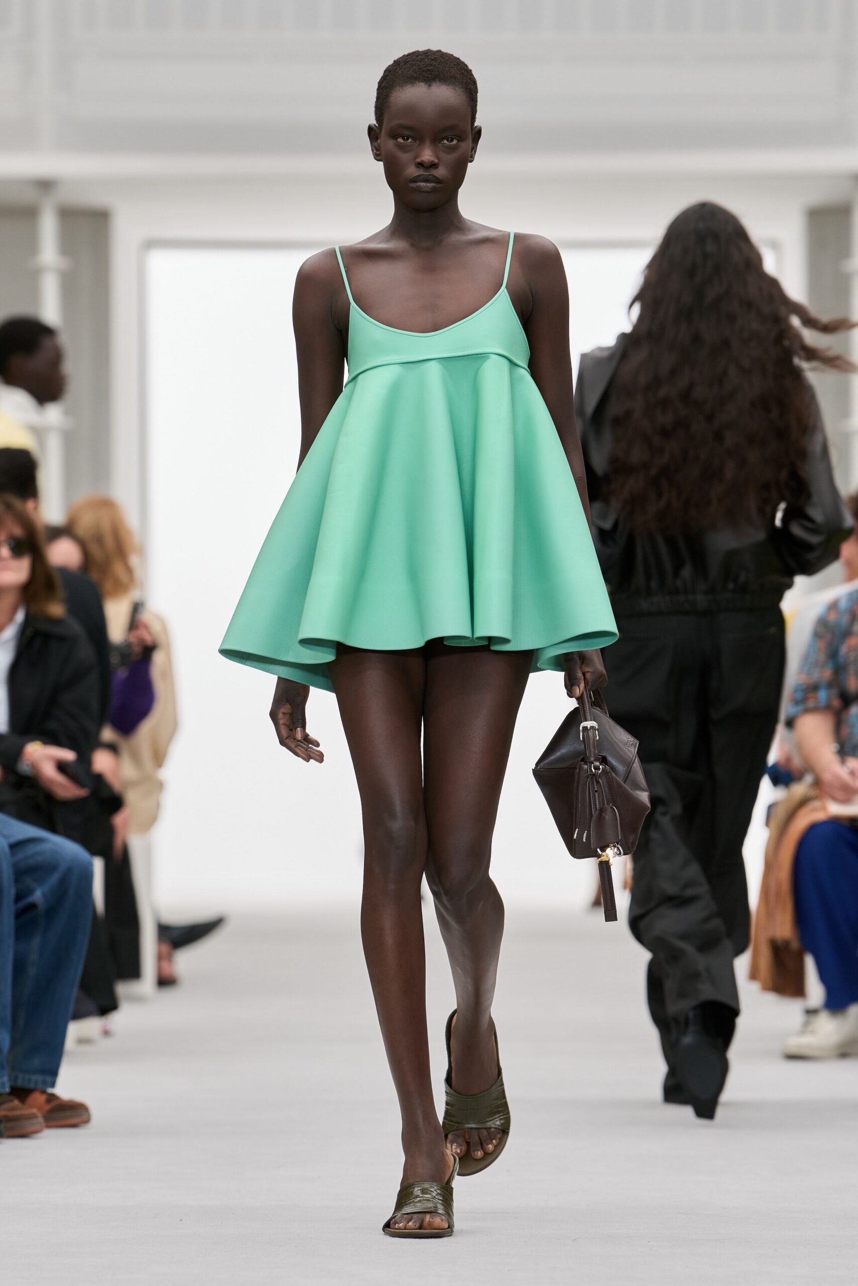 mint green babydoll mini dress