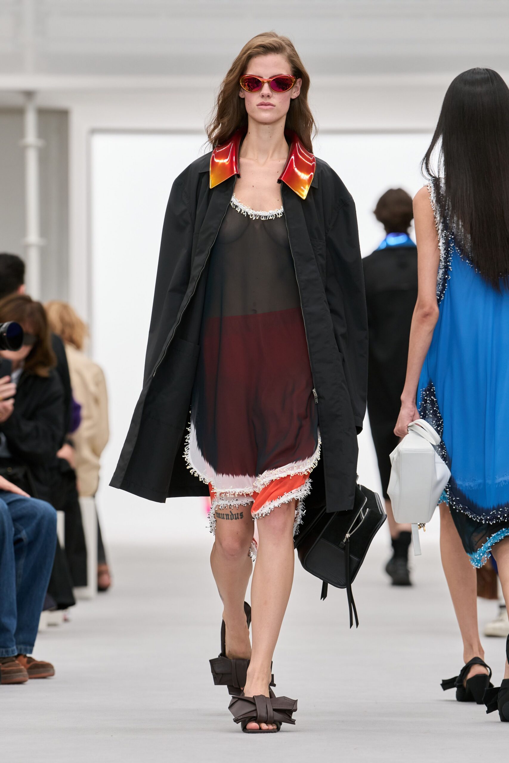 sheer ombre slip dress