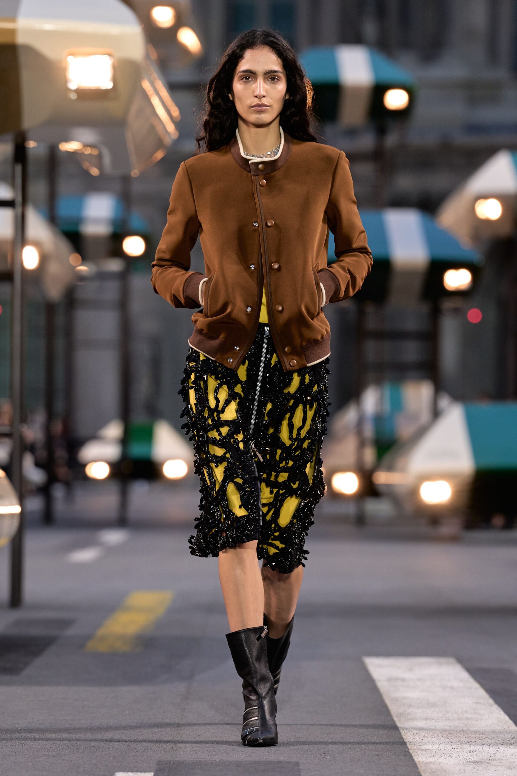 brown bomber jacket