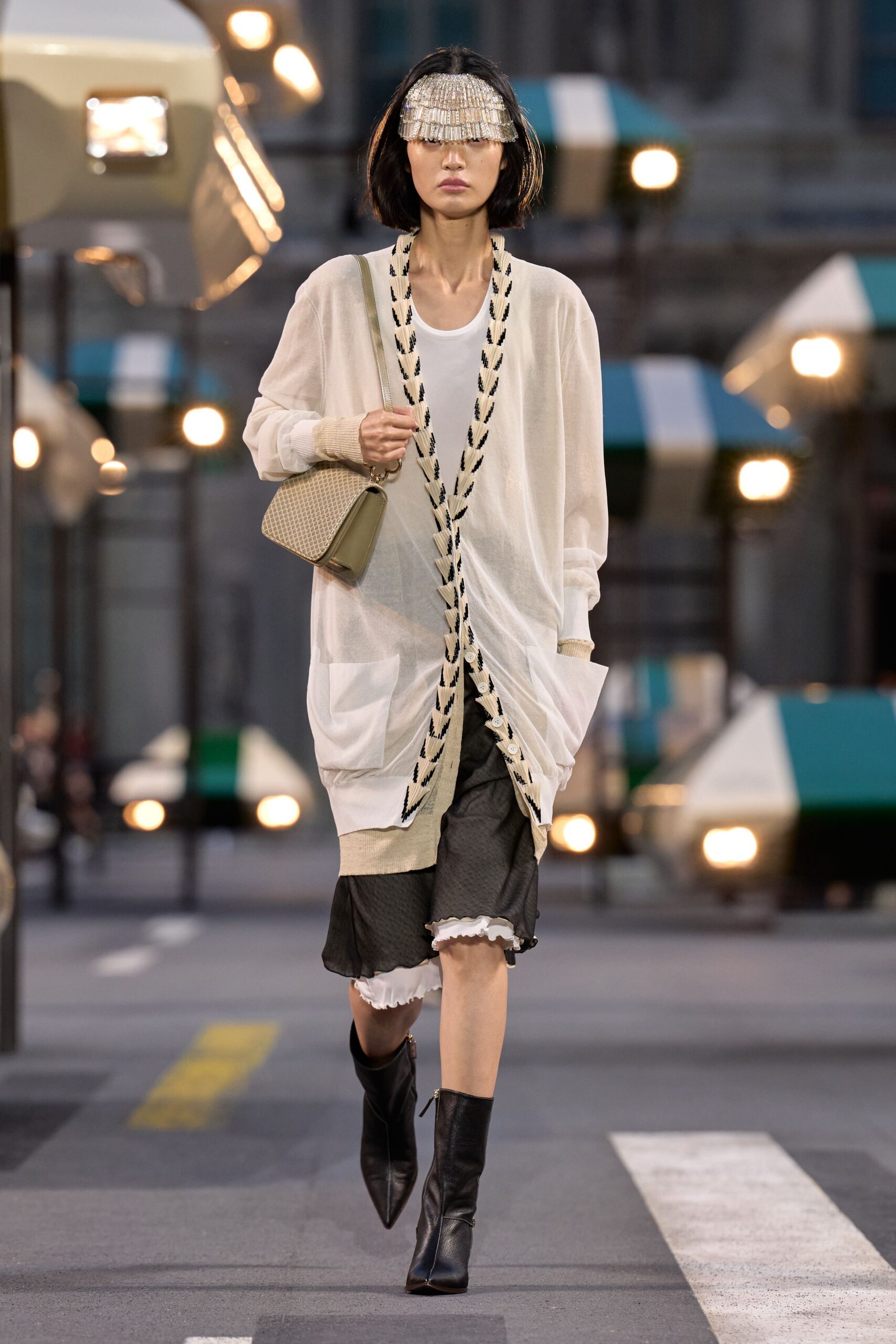 beige leather crossbody embellished textured bag