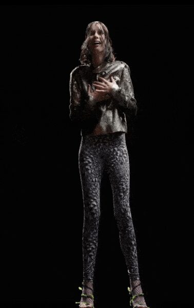 gray slim animal-print leggings